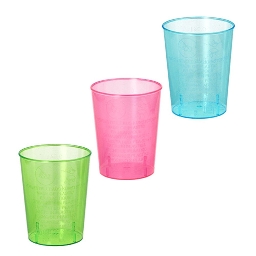 Starpak Becher 40 Gläser für Schnaps, PS 4 cl Ø 4,2 cm · 5,2 cm farbig sortiert