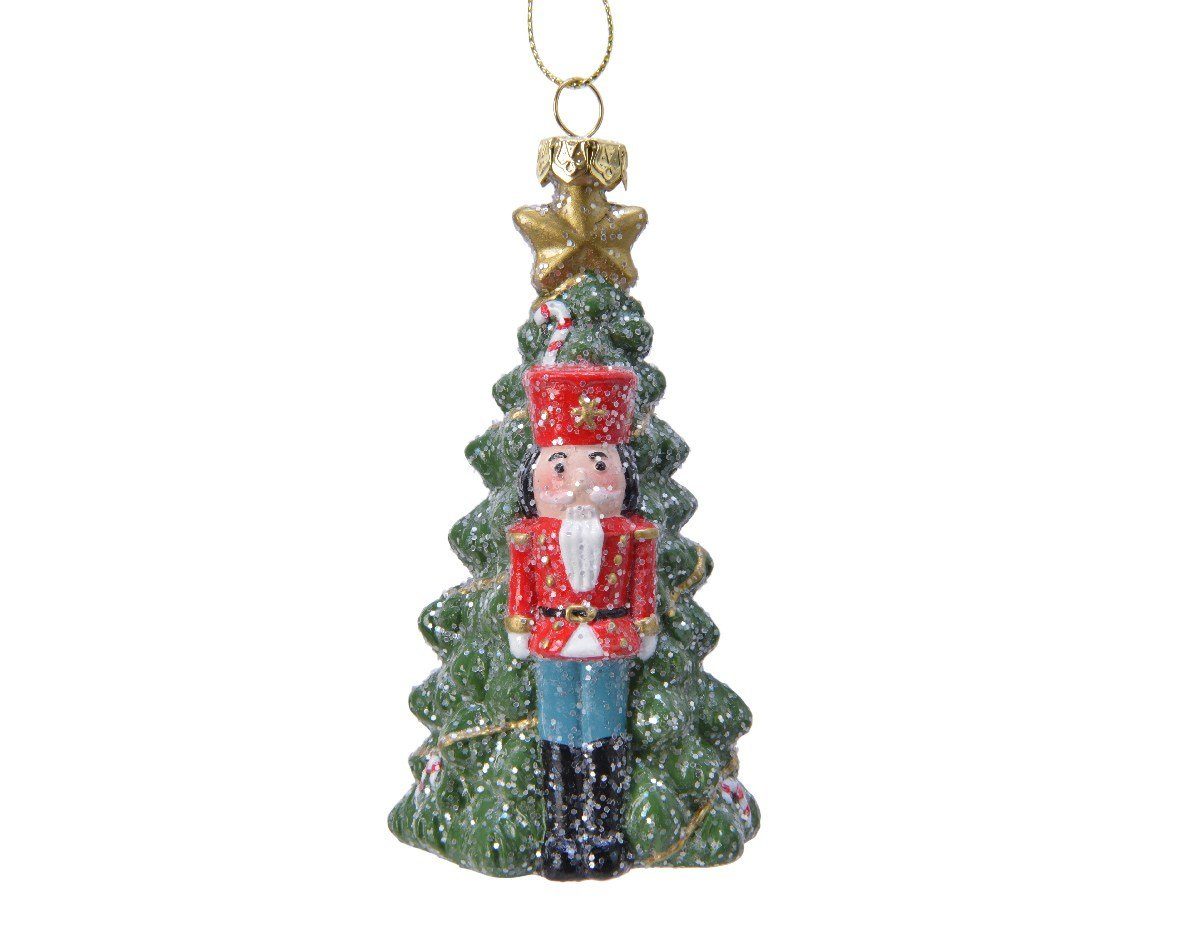 Decoris season decorations Christbaumschmuck, 10,5cm Anhänger Kunststoff Nussknacker Weihnachtsbaum