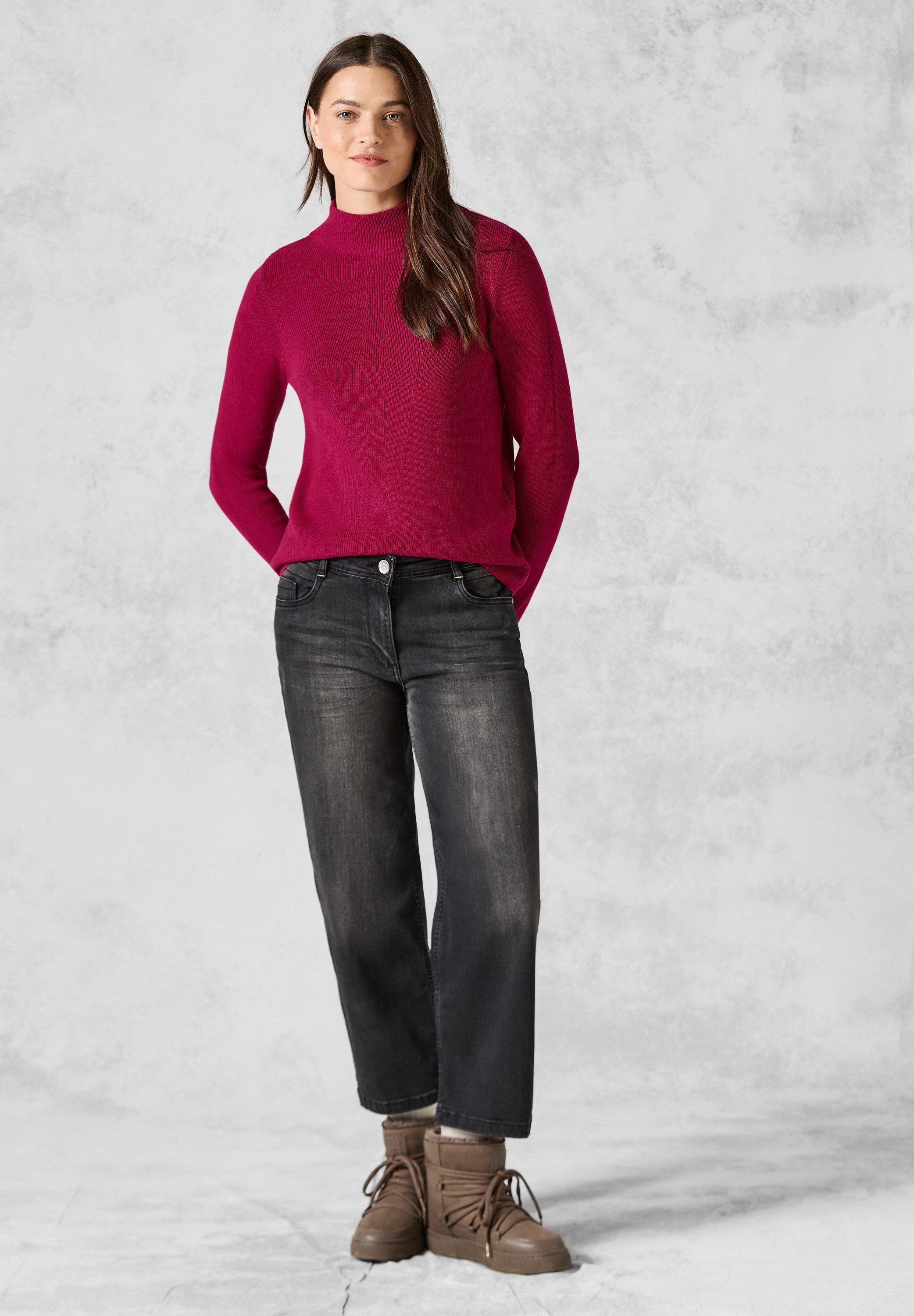 CECIL Strickpullover aus reiner Baumwolle