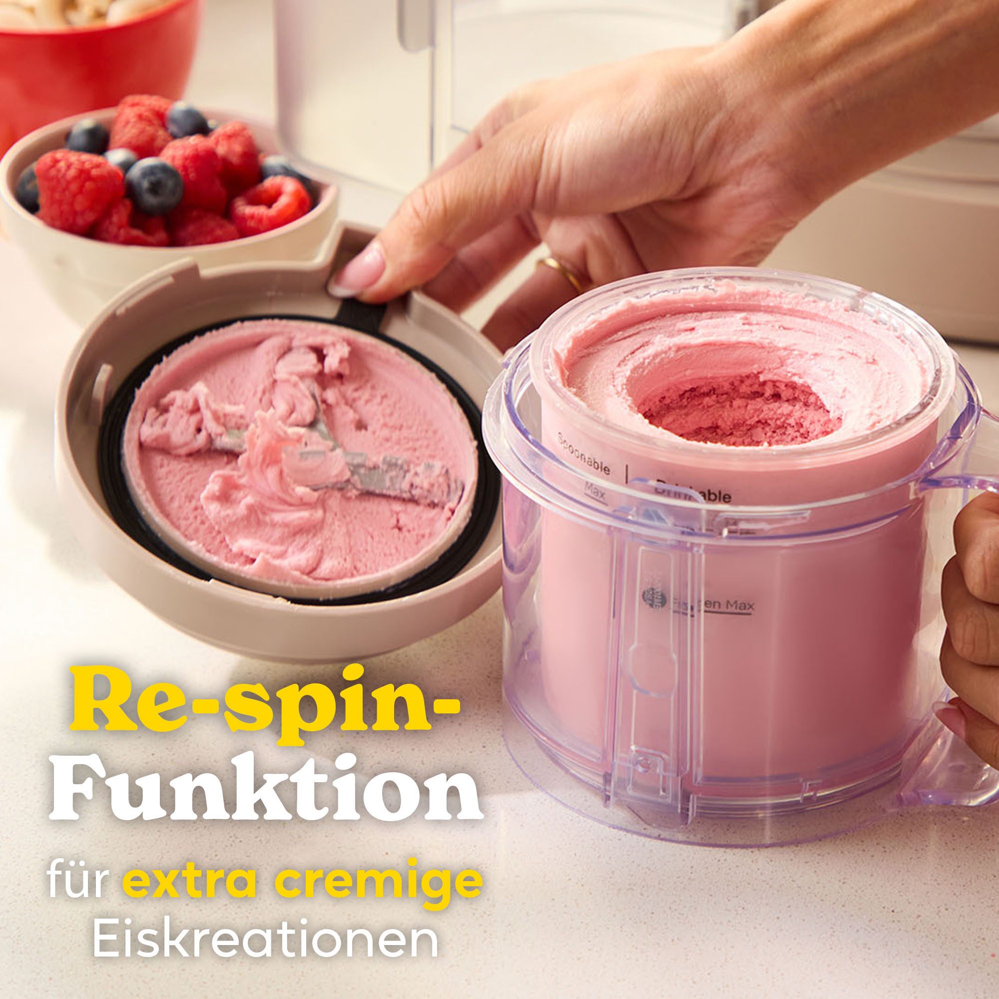 RUSSELL HOBBS Eismaschine Chilluxe 28750-56, für Eiscreme, Sorbet, FrozenYoghurt & Milkshake – Bild 4 von 5