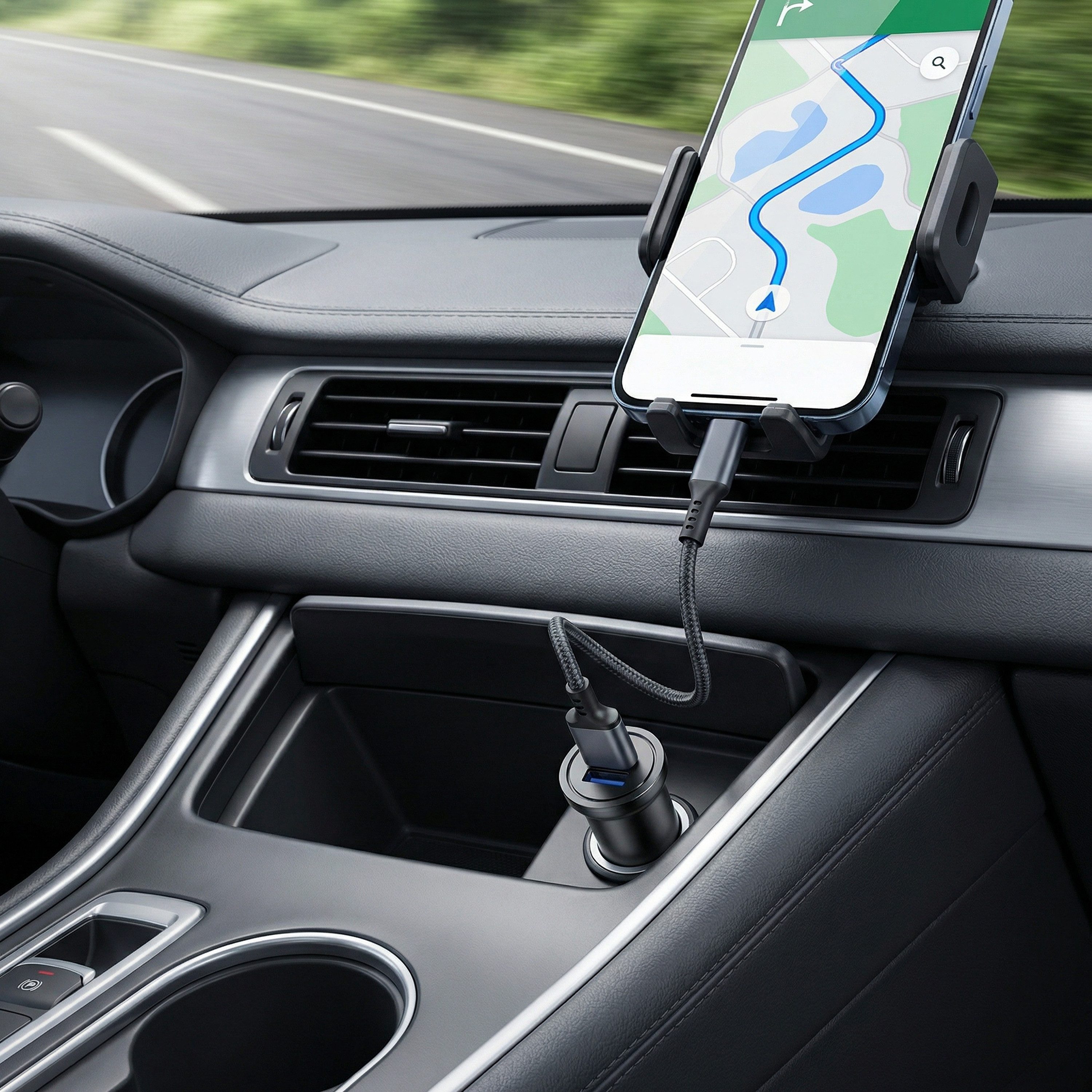CSL KFZ Ladegerät Auto Ladegerät USB A & C, Schnellladegerät 30 Watt KFZ-Netzteil (USB-C & USB-A, Zigarettenanzünder, Power Delivery & Quick Charge)