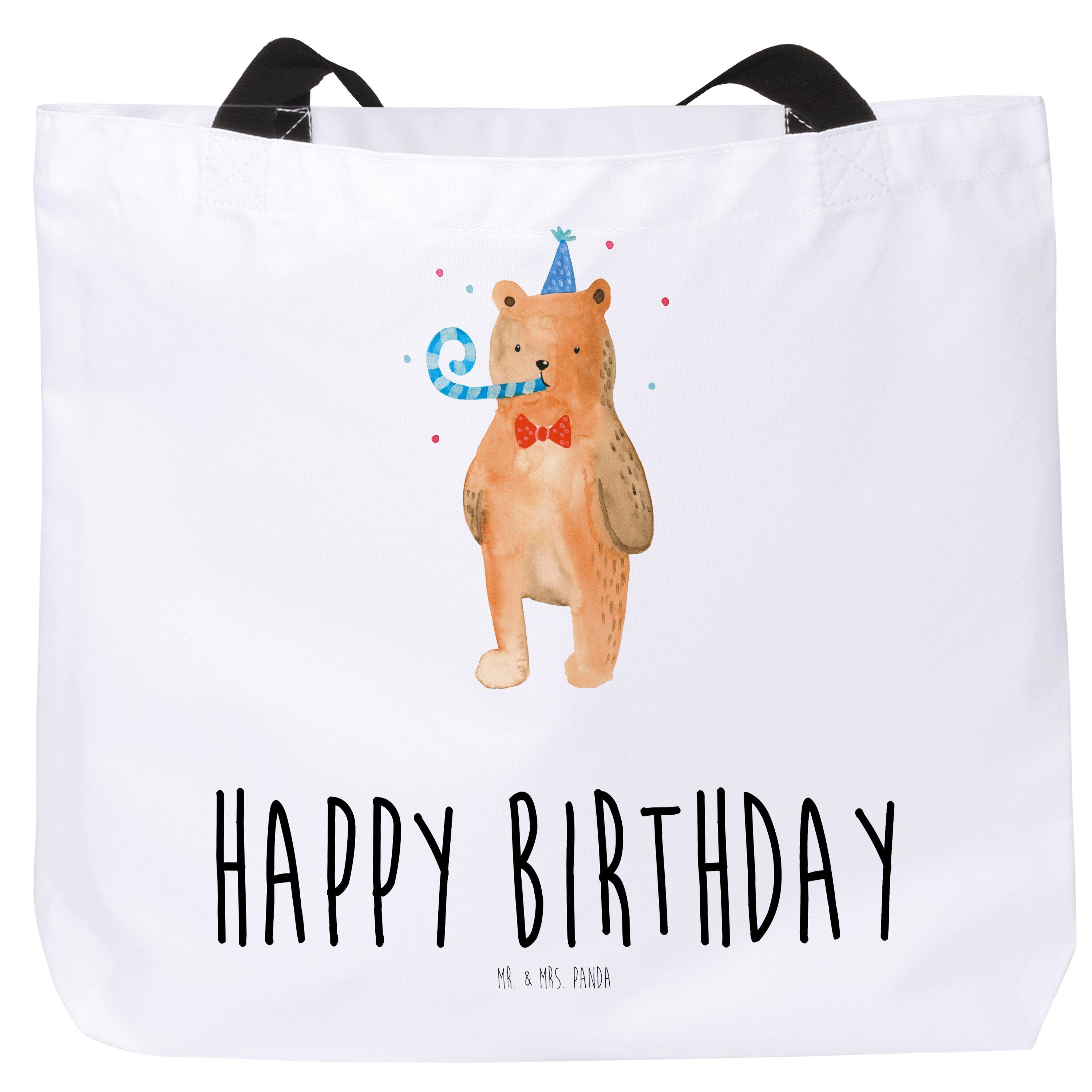 Geschenk, Panda & Mrs. - Freizeittasche, (1-tlg) Birthday T Bär Shopper Teddy, Weiß Mr. Glückwunsch, -
