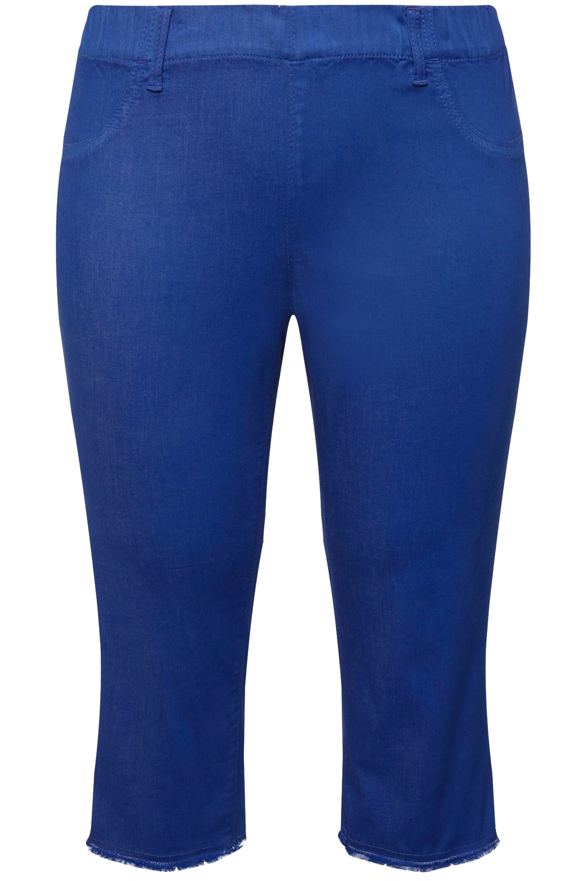 Ulla Popken Caprihose Caprihose Sienna Fransensaum günstig online kaufen