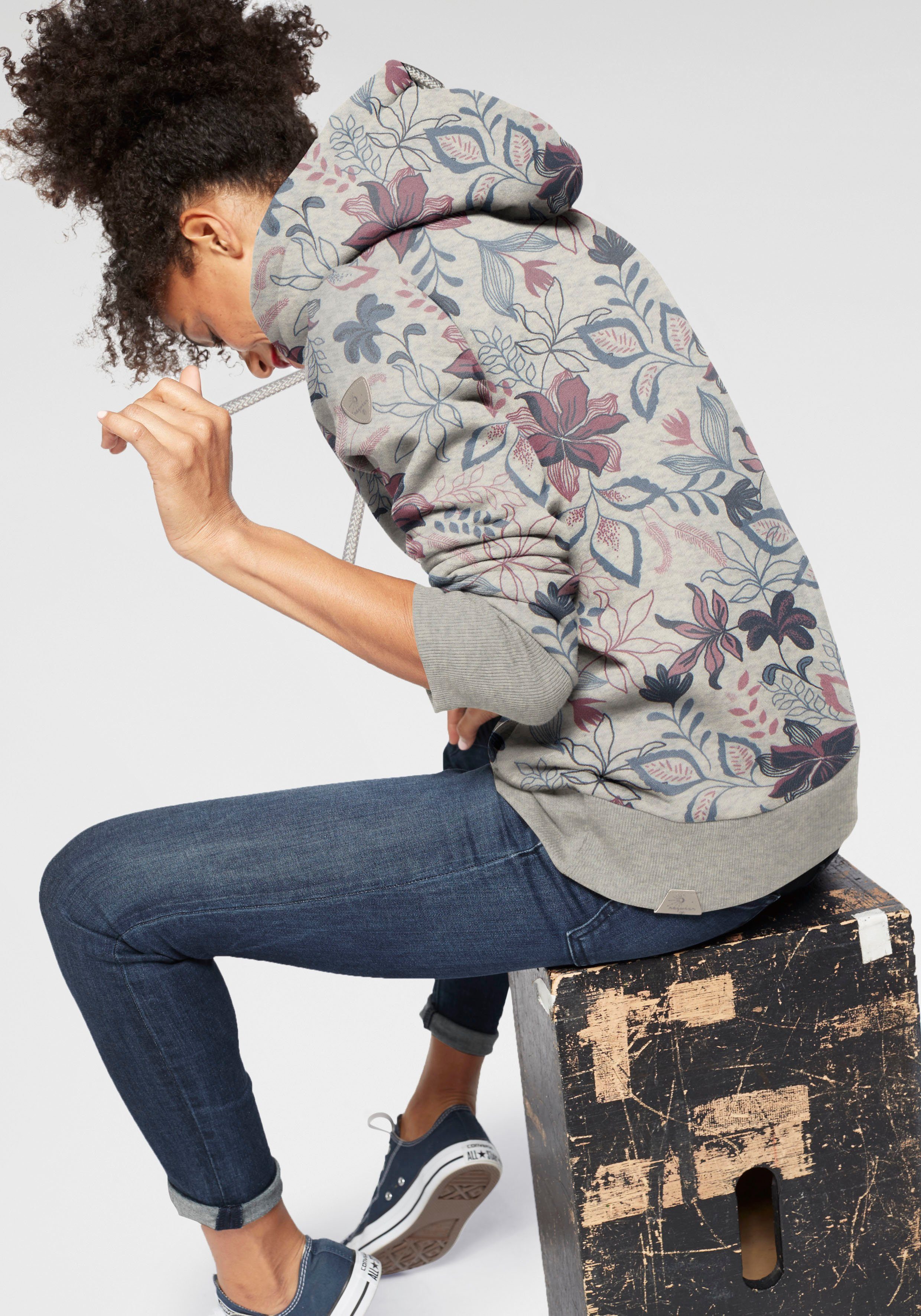 Ragwear Kapuzensweatshirt GRIPY FLOWERS O Hoodie günstig online kaufen