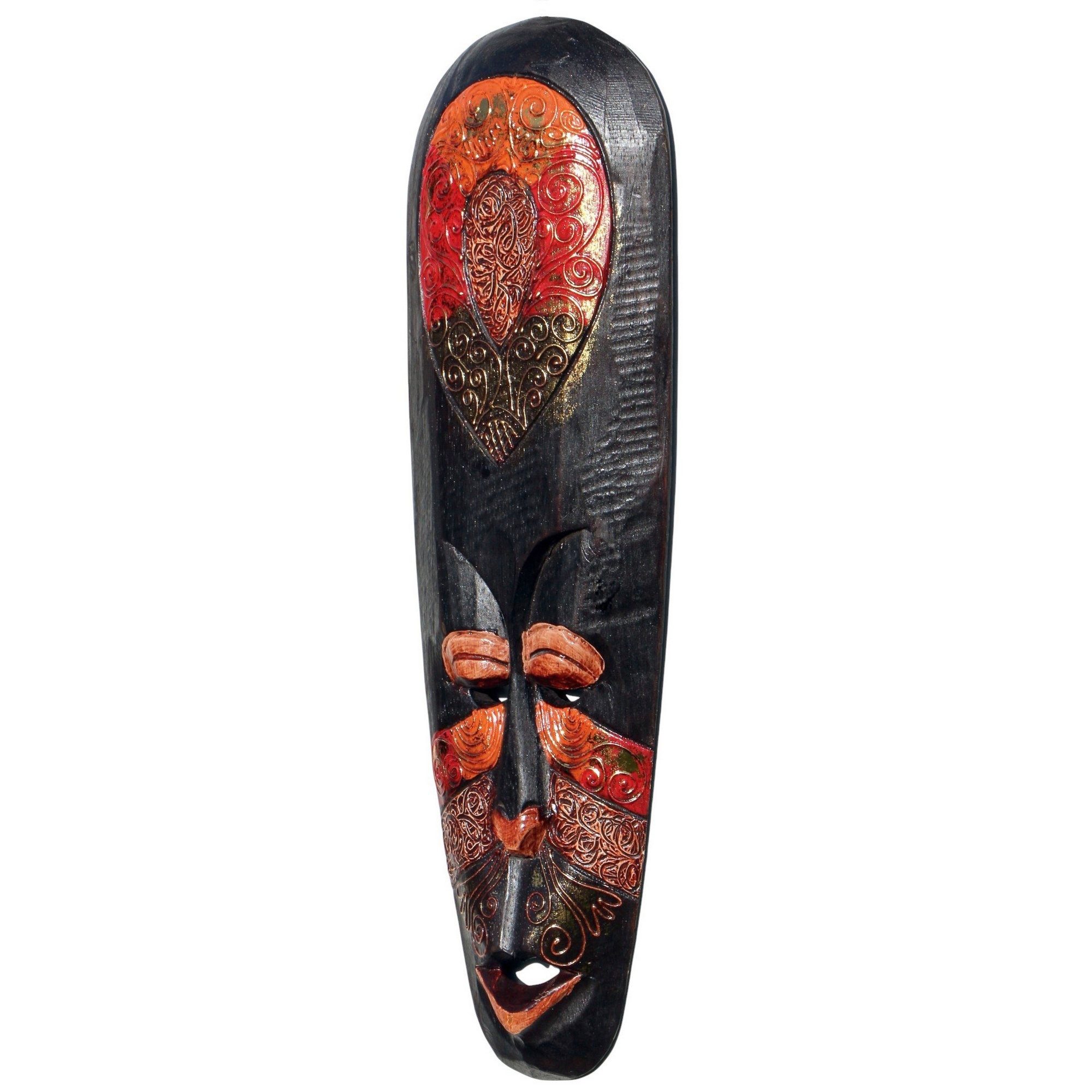 Wogeka Wanddekoobjekt Wand-Maske Gold Ethno Maori 50 cm zum aufhängen Afrik günstig online kaufen