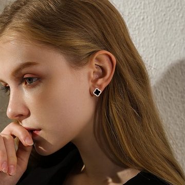 SOTOR Ohrstecker-Set Clover earrings female temperament light luxury earrings (Women's silver jewelry made of sterling silver)
