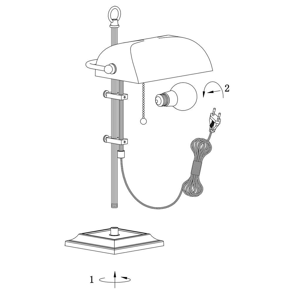 Tischlampe warmweiss, Tischleuchte click-licht in Angabe, und Nein, Ancilla Tischleuchte Nachttischlampe, Tischleuchte, Bronze Leuchtmittel E27, keine Grün enthalten: