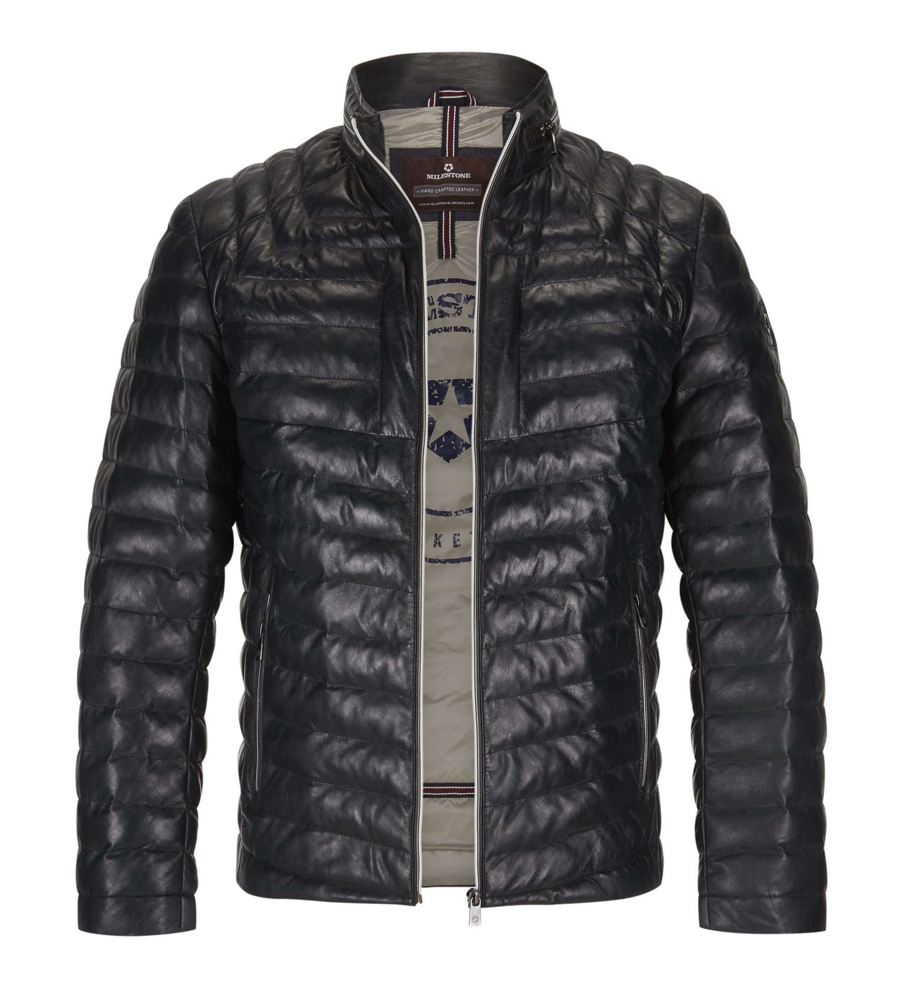 Milestone Lederjacke MSMalik Steppjacke aus Lammleder mit hautsympathischem günstig online kaufen