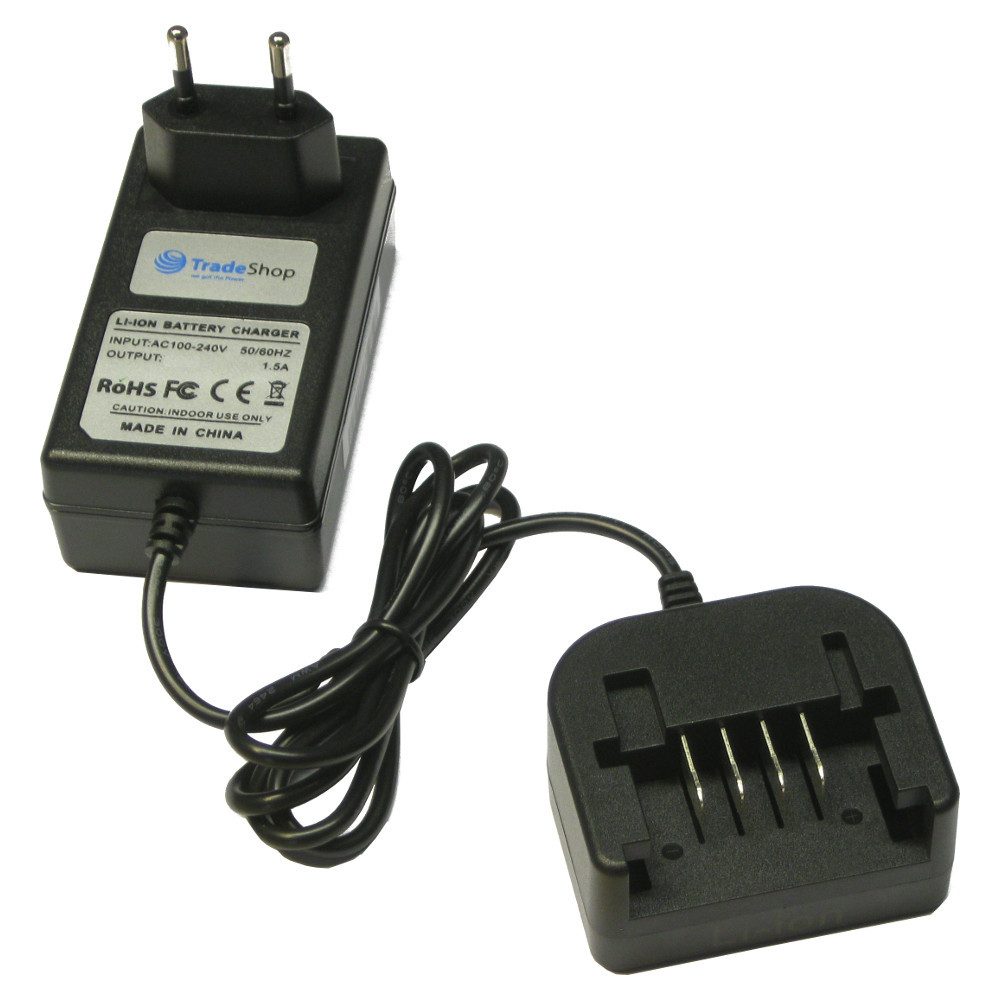Trade-Shop Ladegerät 21V passend für AL-KO HT 2050 (113536), Worx WG163E WG163E.1 Netzteil (Geeignet für Li-Ion Akkus mit 20V / LED-Anzeige für den Ladezustand)