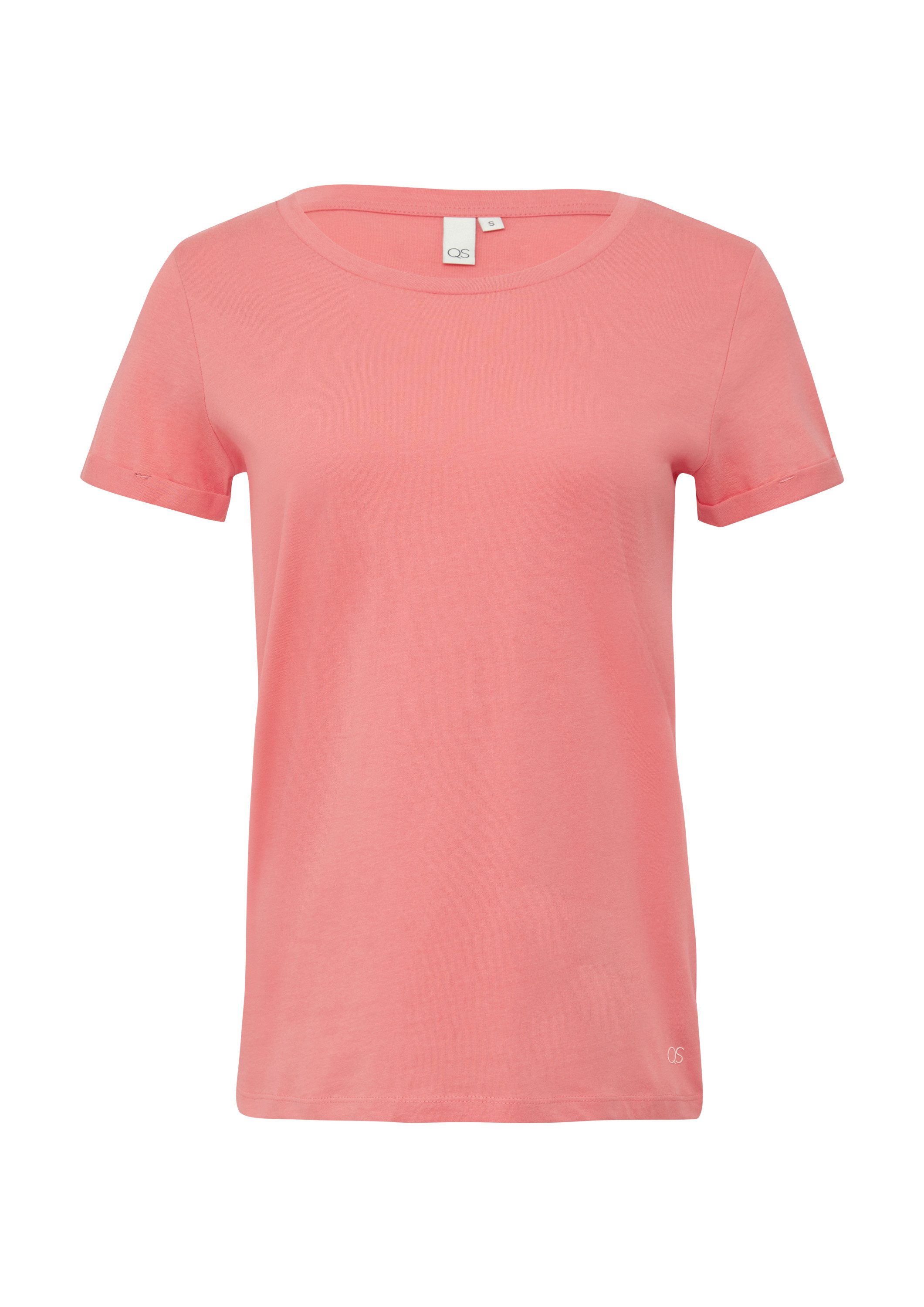 QS Kurzarmshirt T-Shirt Jerseyshirt mit Crew günstig online kaufen