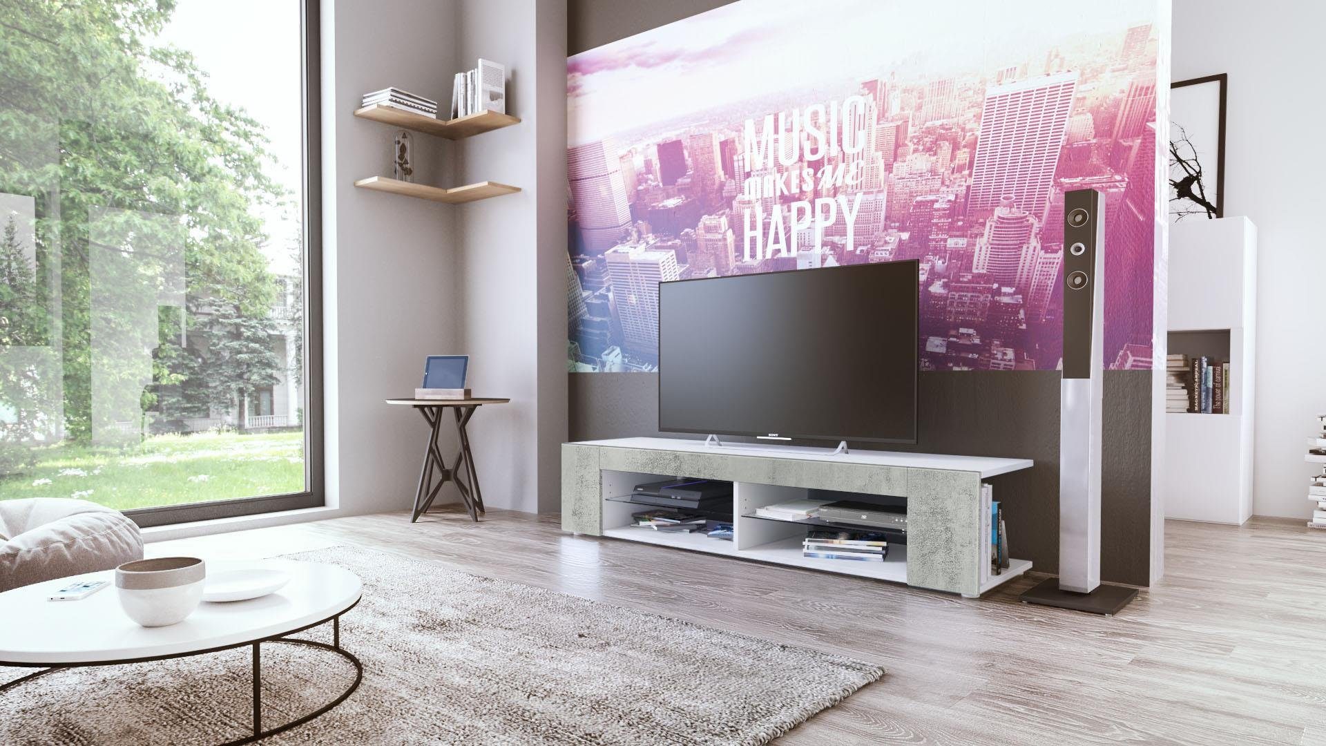 Vladon Lowboard Movie (TV-Kommode, mit 4 günstig online kaufen