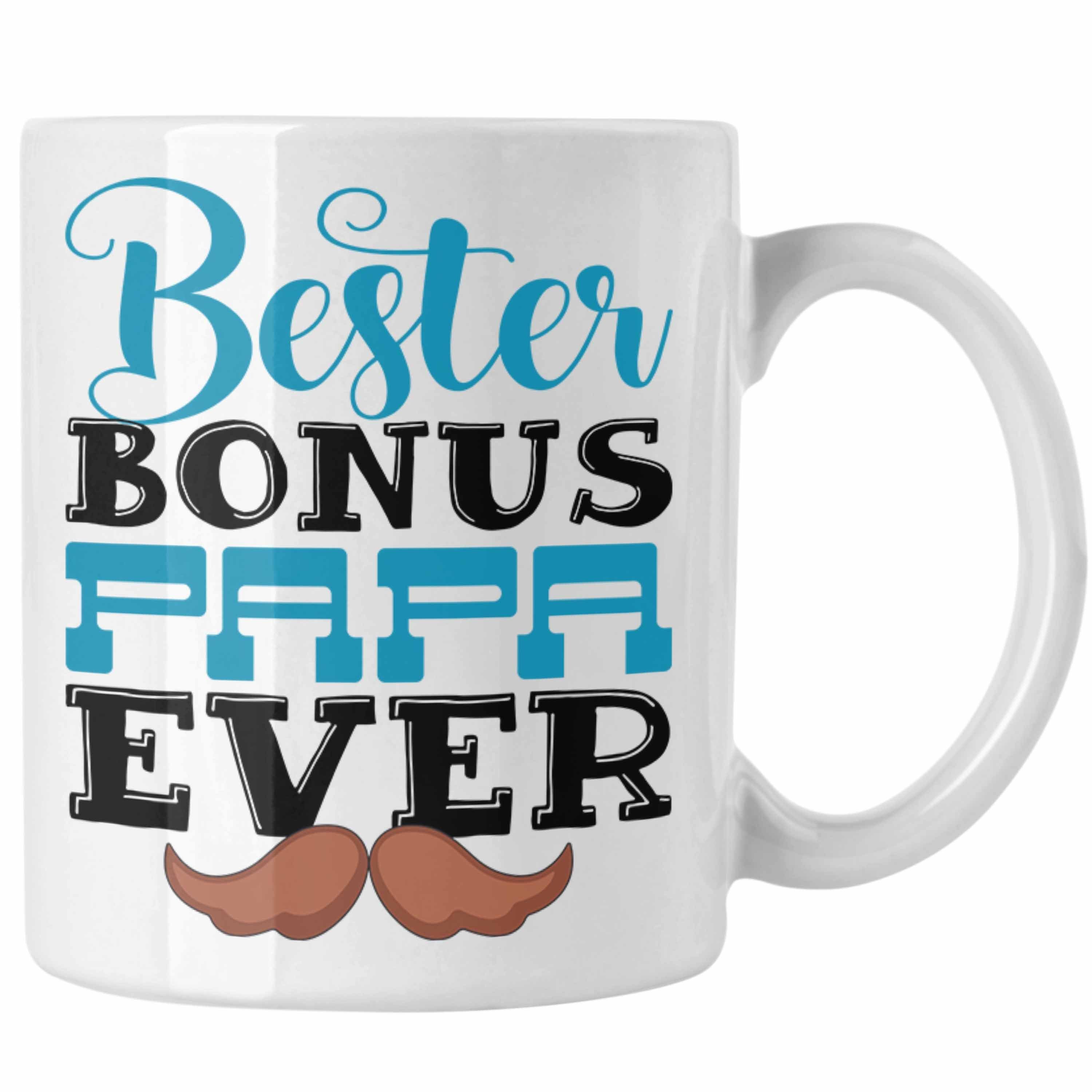 Trendation Tasse Bester Bonus Papa Ever Tasse Lustiges Geschenk für Stiefvater Geschenk
