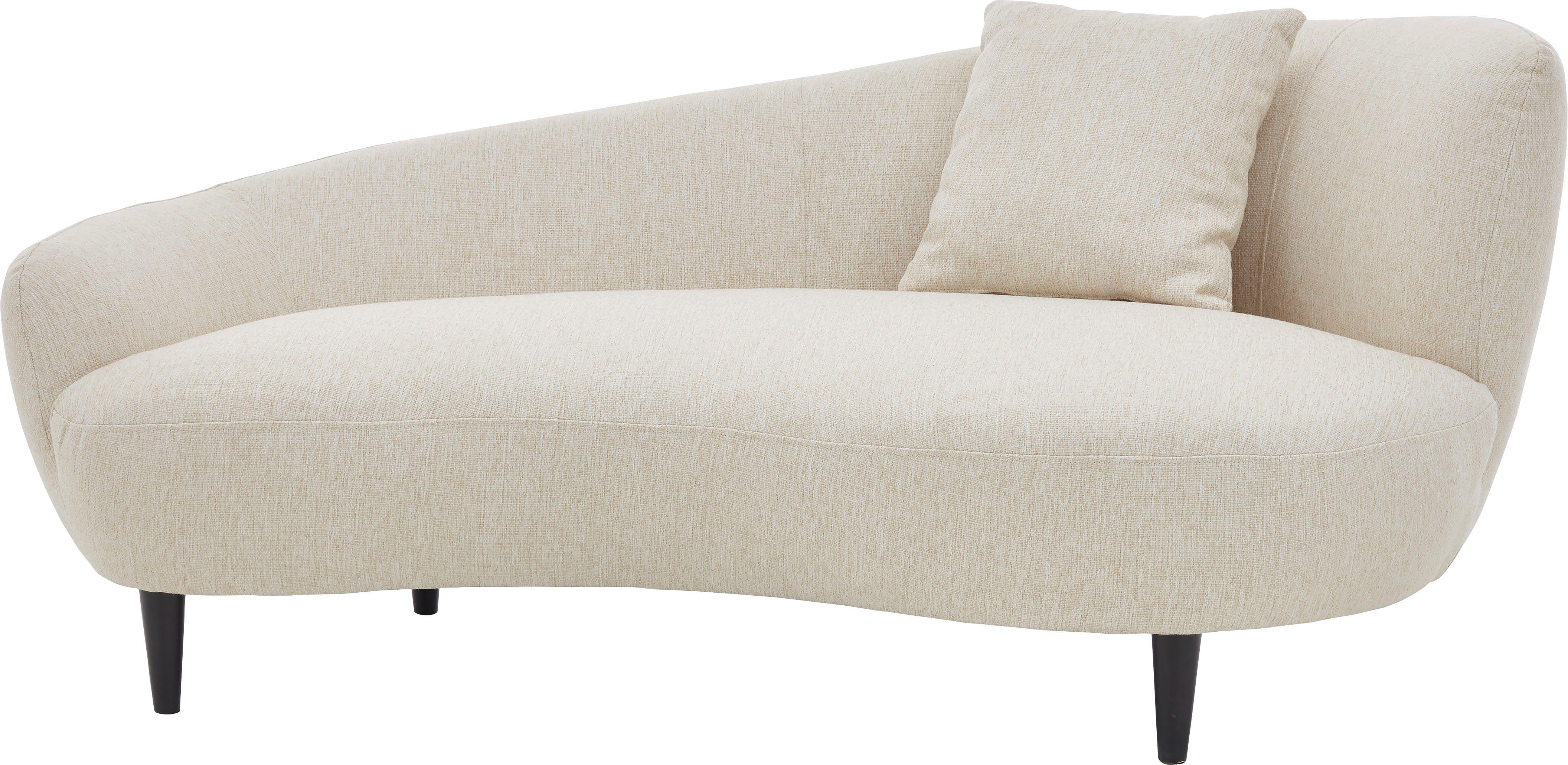 Nierenform-Sofa home ATLANTIC mit Chaiselongue collection Olivia, Originalbezug im Zierkissen
