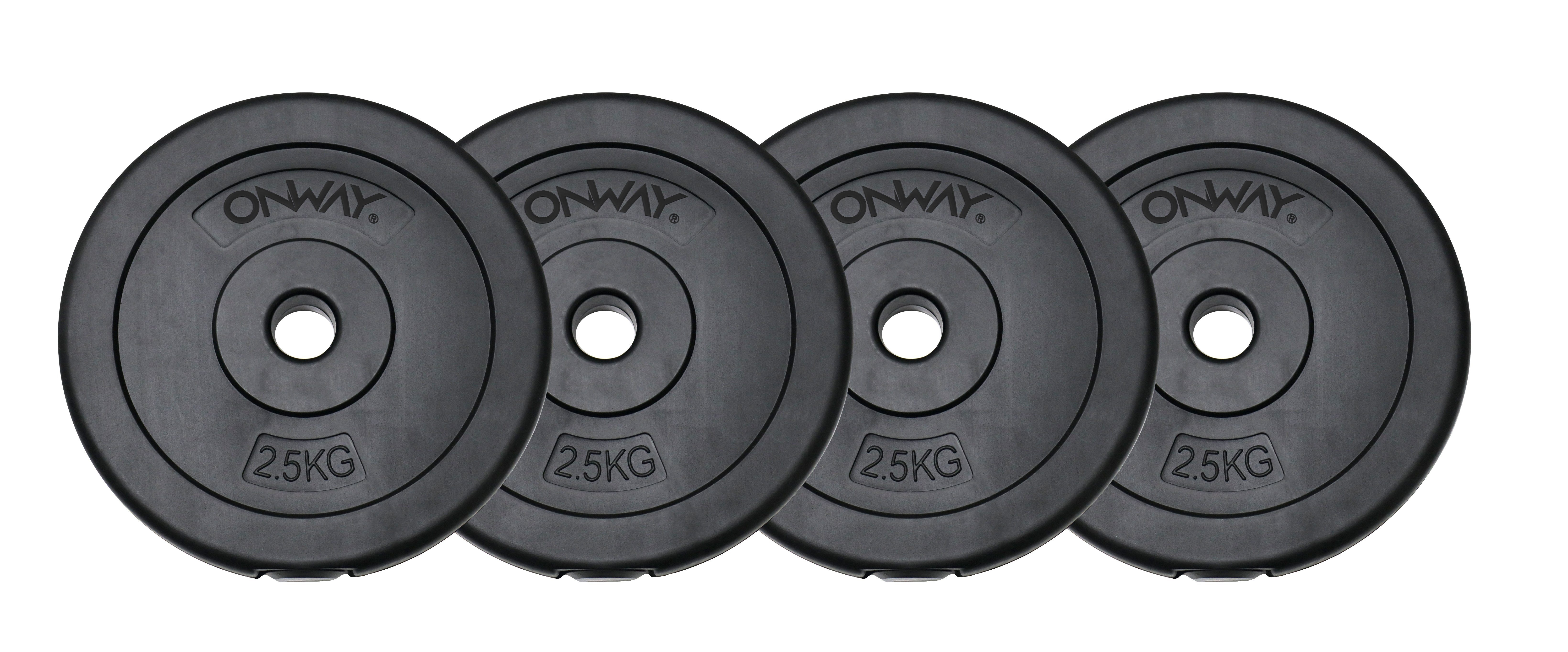 OnWay Zusatzgewichte Ersatz- Hantelstangen / x 2,5 4x2,5 10,00 OW1539-2.5k, kg) kg für Zusatzgewichte 4 (1-tlg., kg