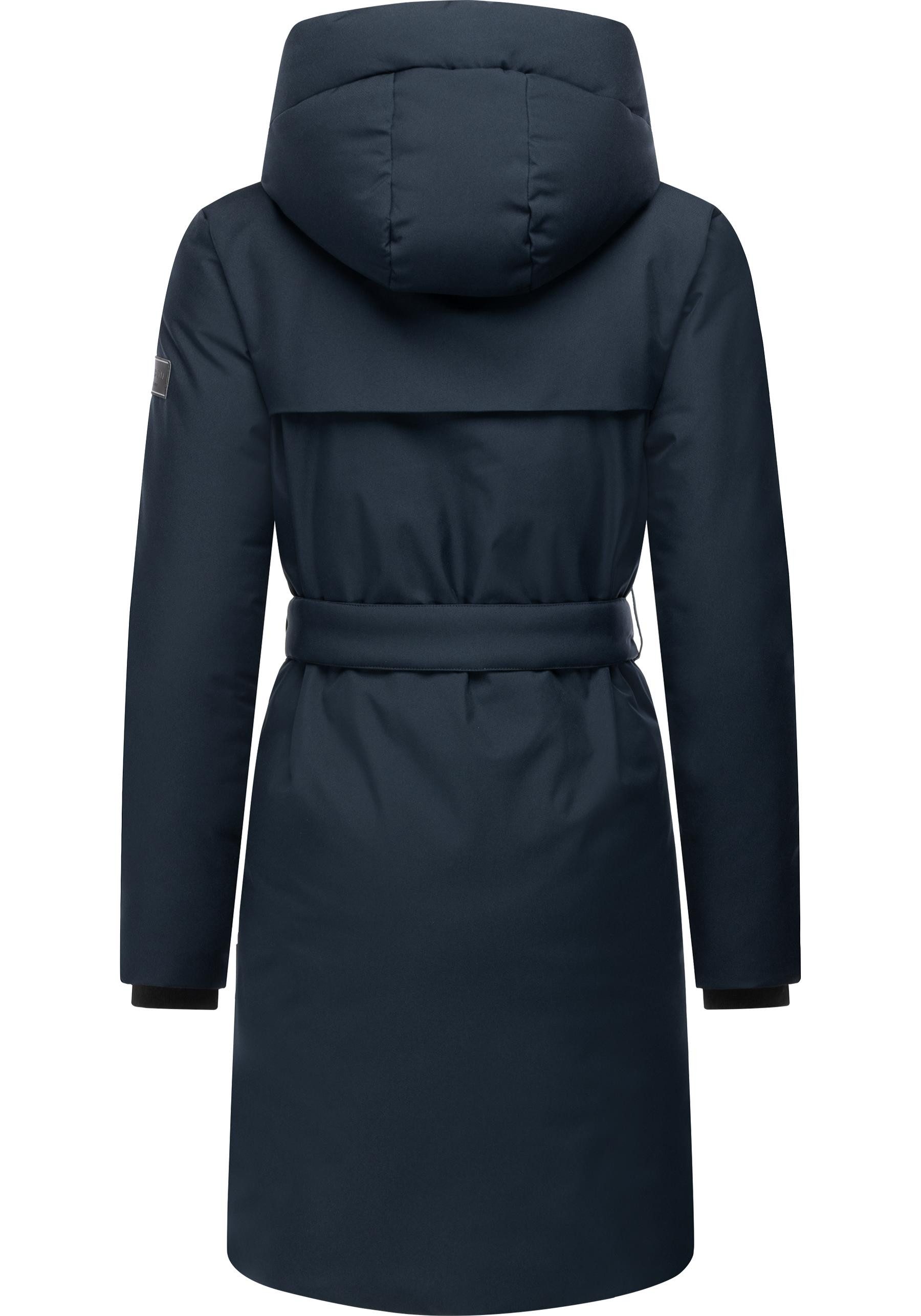 Navahoo Wintermantel Gipfelspass XIV Warmer Winterparka mit Taillengürtel