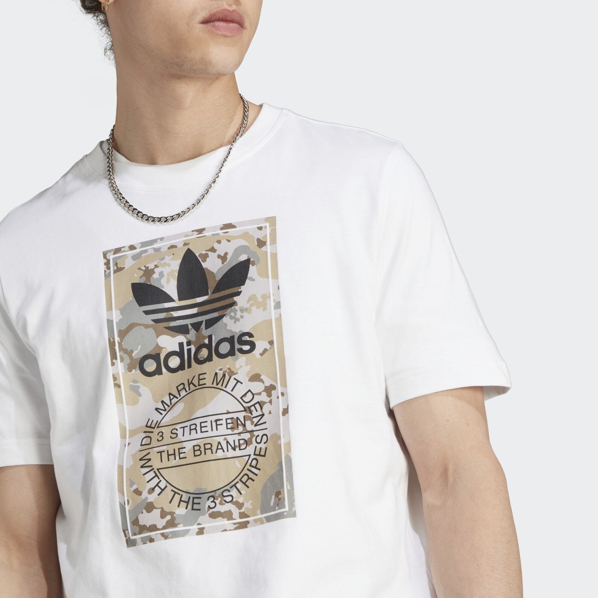 CAMO adidas T-Shirt GRAPHICS TONGUE T-SHIRT White Originals LABEL