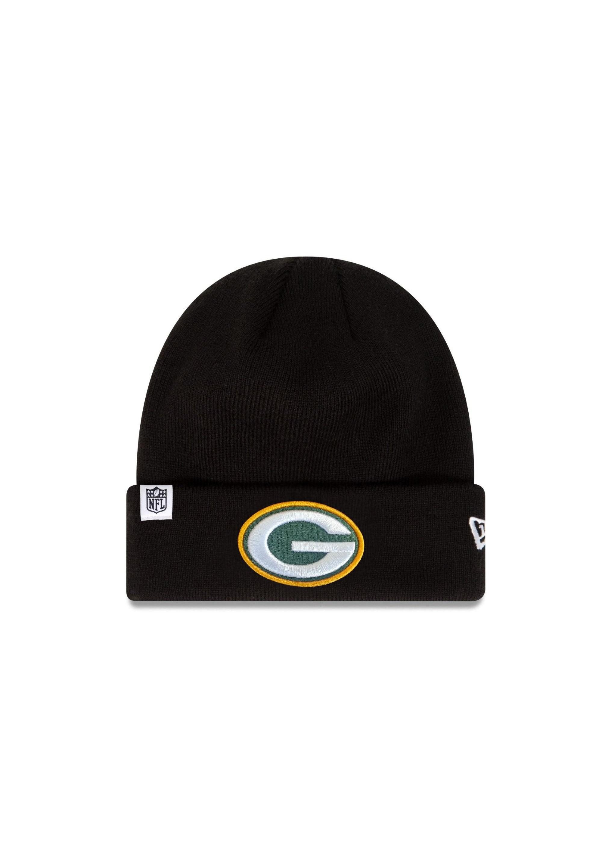 New Era Beanie Green Bay Packers New Era Loop Label Knit Beanie NFL Mütze Schwarz (1-St)
