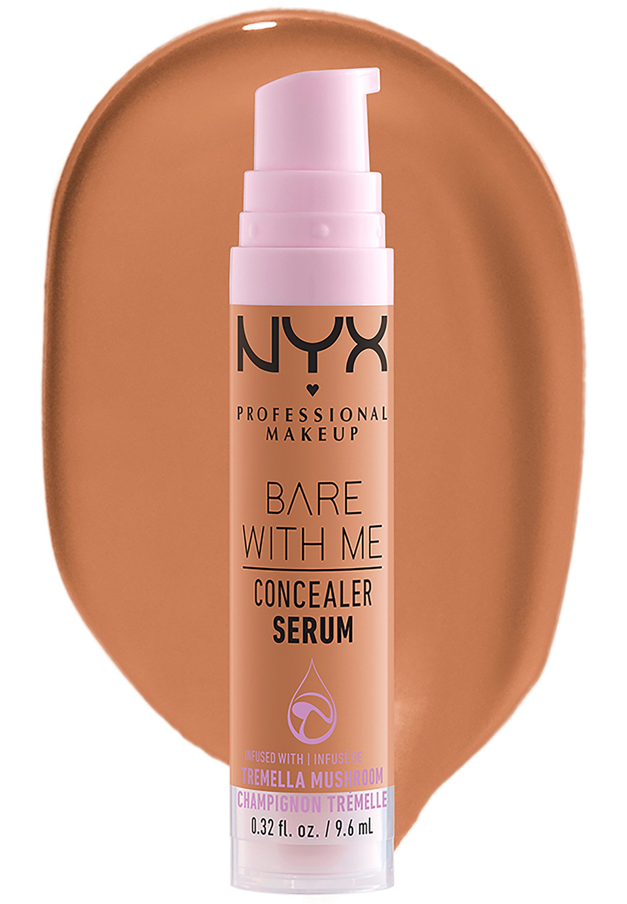 NYX PROFESSIONAL MAKEUP Concealer Bare With Me Concealer Serum, mittlere Deckkraft, kaschiert, rote oder entzündete Hautstellen