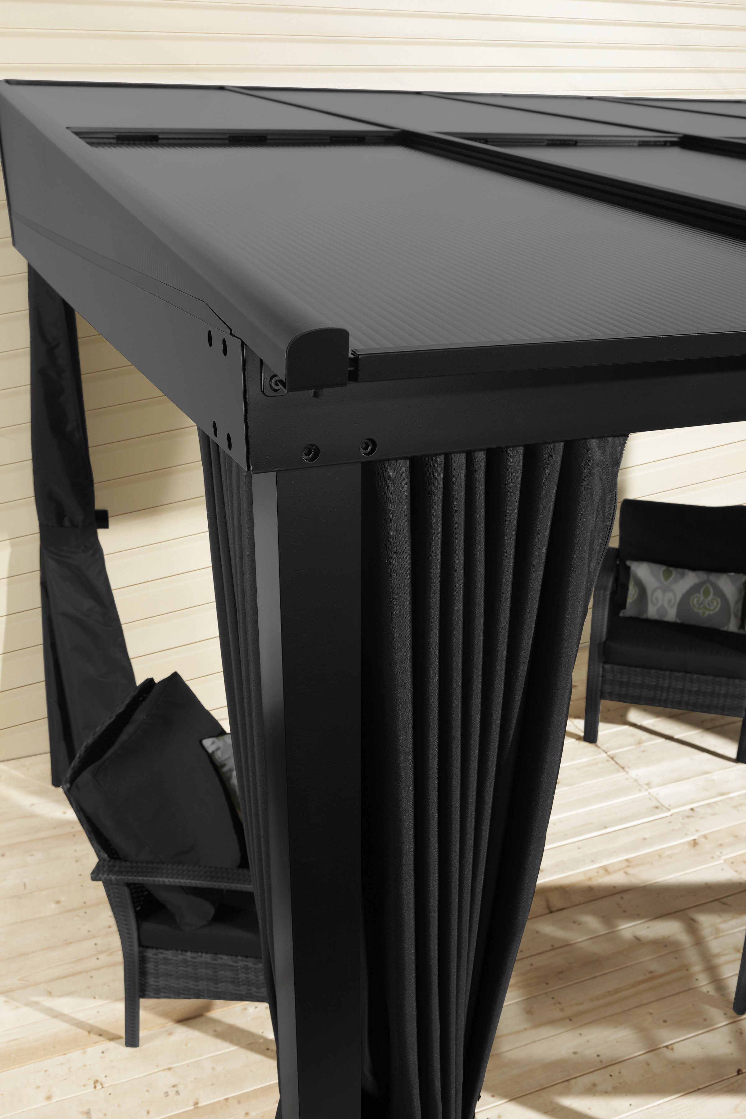 Sojag Anbaupavillon St. Barthelemy 10x14 anthrazit, BxTxH: 423x297x240 cm