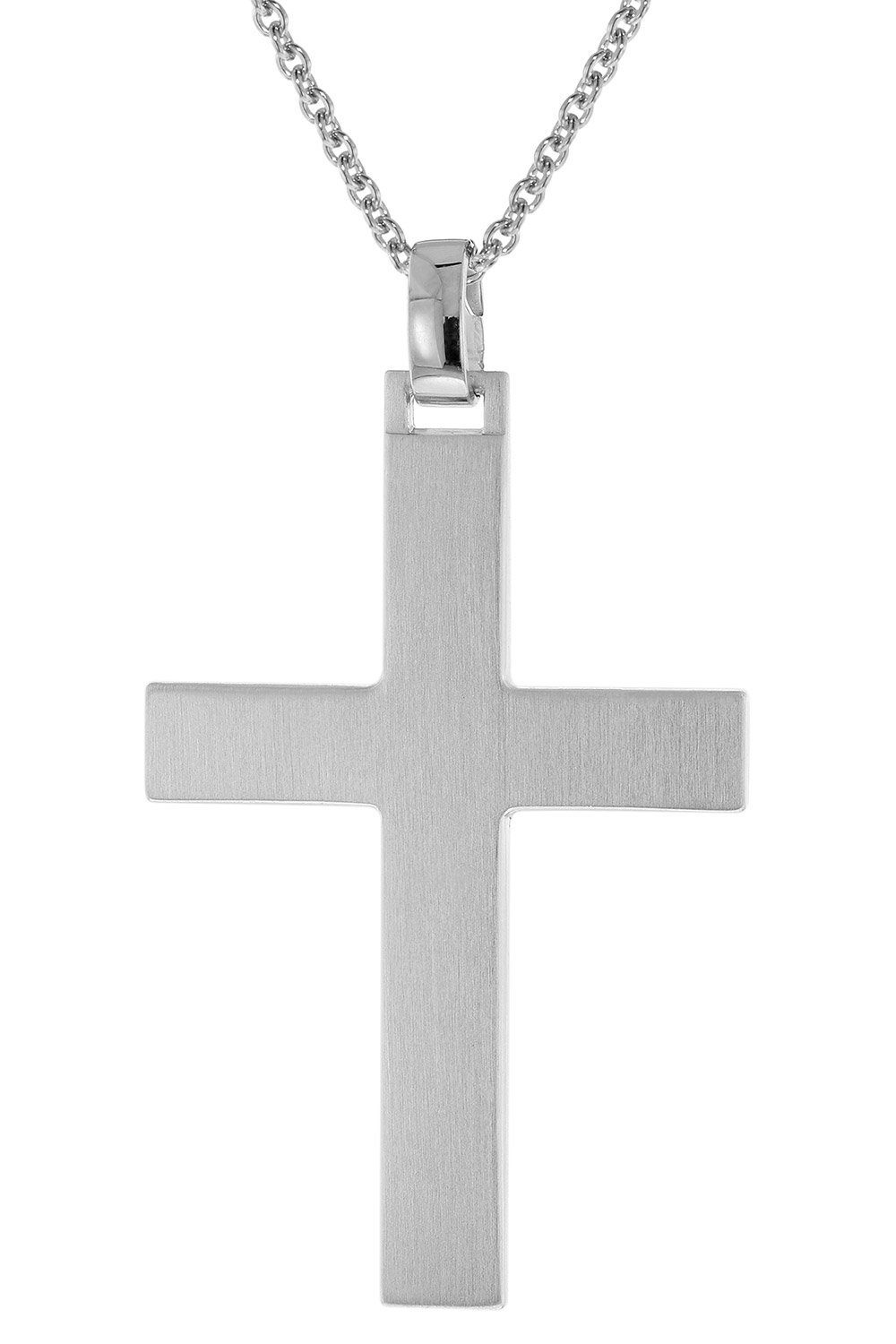 Kette Kreuz mit 925 Anhänger mit trendor Silber Matt
