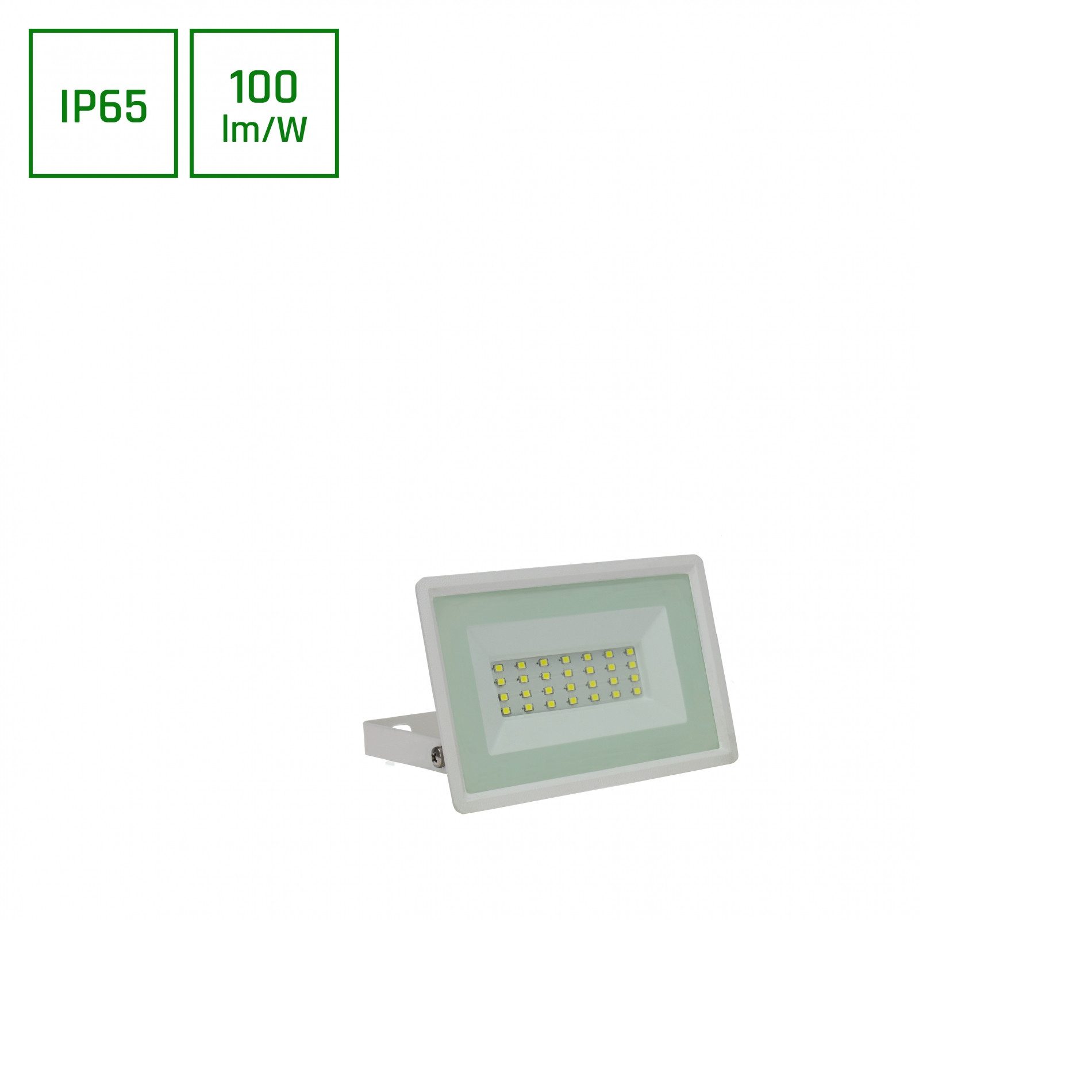 SpectrumLED LED Flutlichtstrahler LED NOCTIS LUX3 Fluter weiß 20W Strahler 2000lm IP65 Neutralweiß 4000K, Leuchtmittel fest integriert, Neutralweiß, Wasserdicht, Staubdicht, Wetterfest
