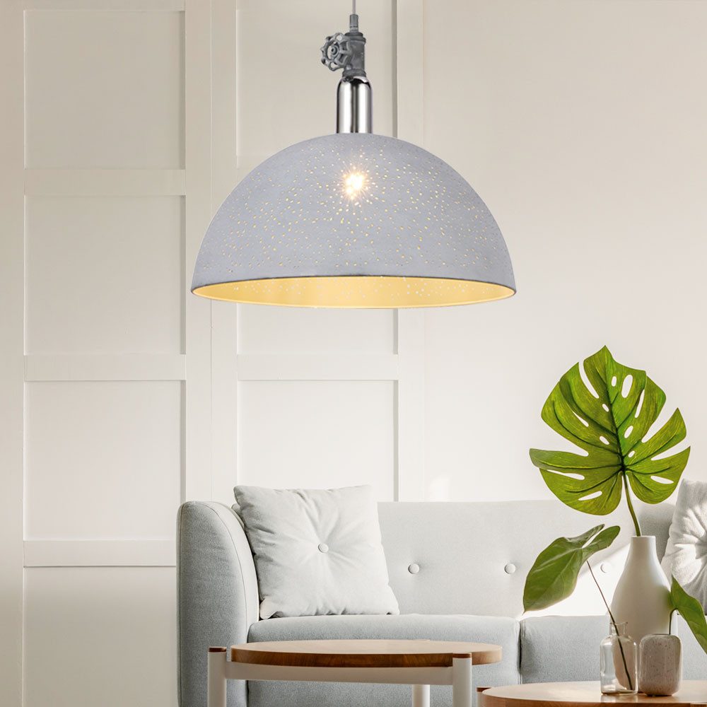 etc-shop Hängeleuchte, Leuchtmittel inklusive, Warmweiß, Farbwechsel, Decken Pendel Fernbedienung Hänge Lampe Decken Leuchte dimmbar Grau