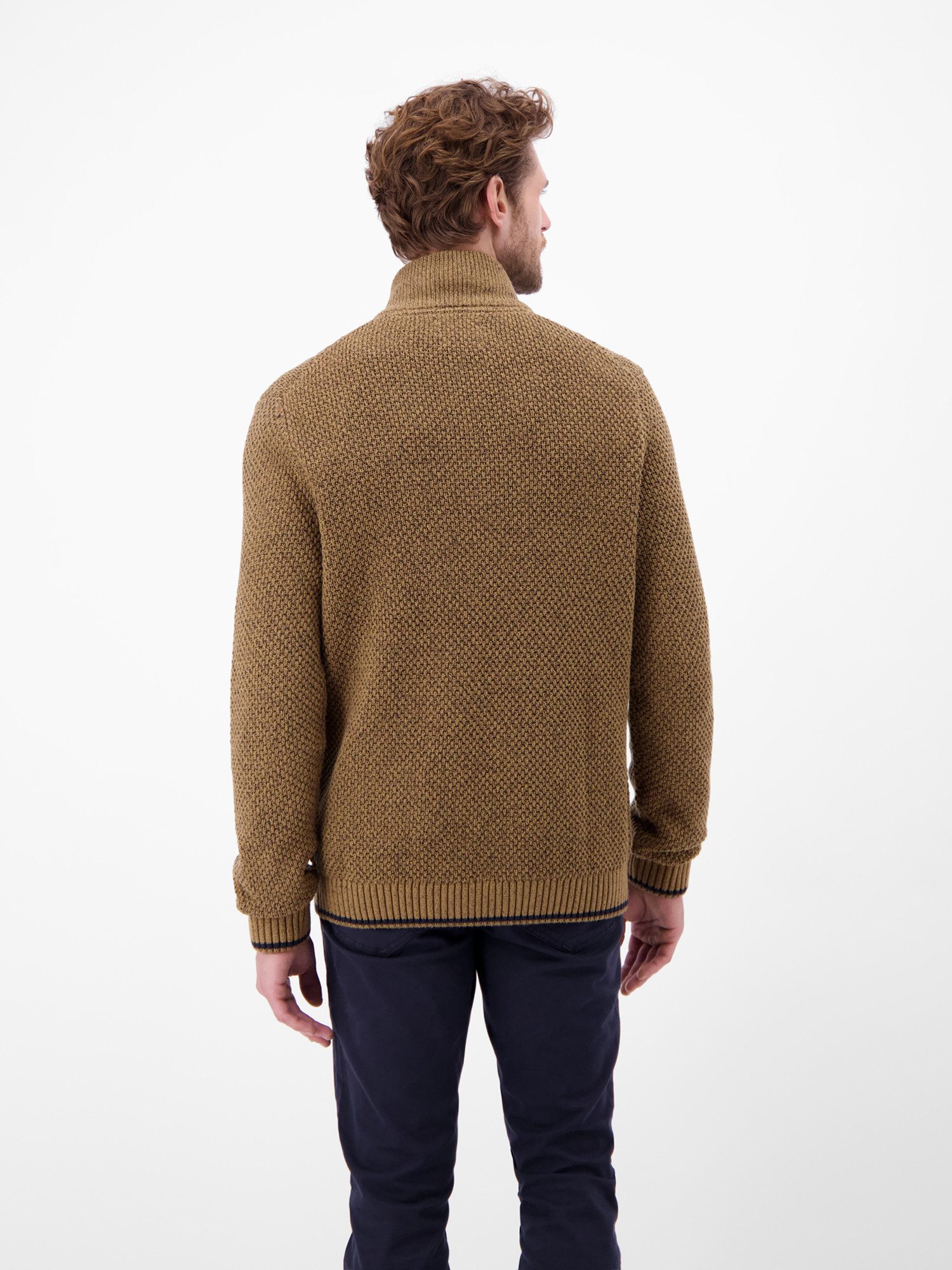 LERROS Strickpullover LERROS Strickpullover mit Zopfmuster und Troyerkragen günstig online kaufen