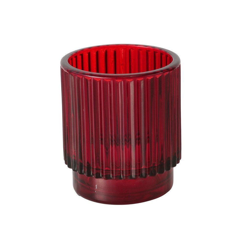 BOLTZE Kerzenleuchter Boltze Windlicht Buna, rot, Höhe 8cm, 2053244 günstig online kaufen