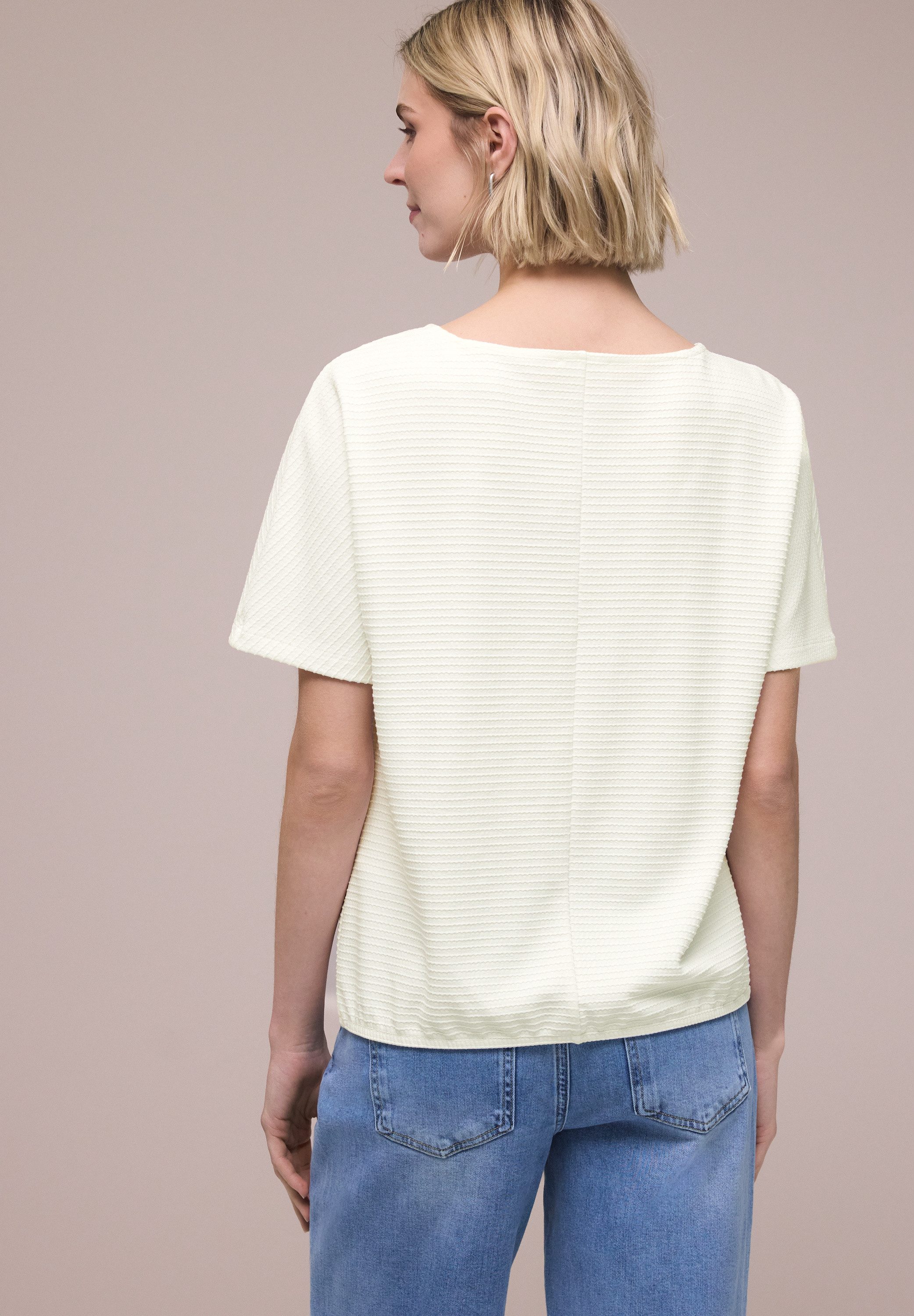 STREET ONE Kurzarmshirt Sommershirt in Struktur-Optik – Bild 2 von 5