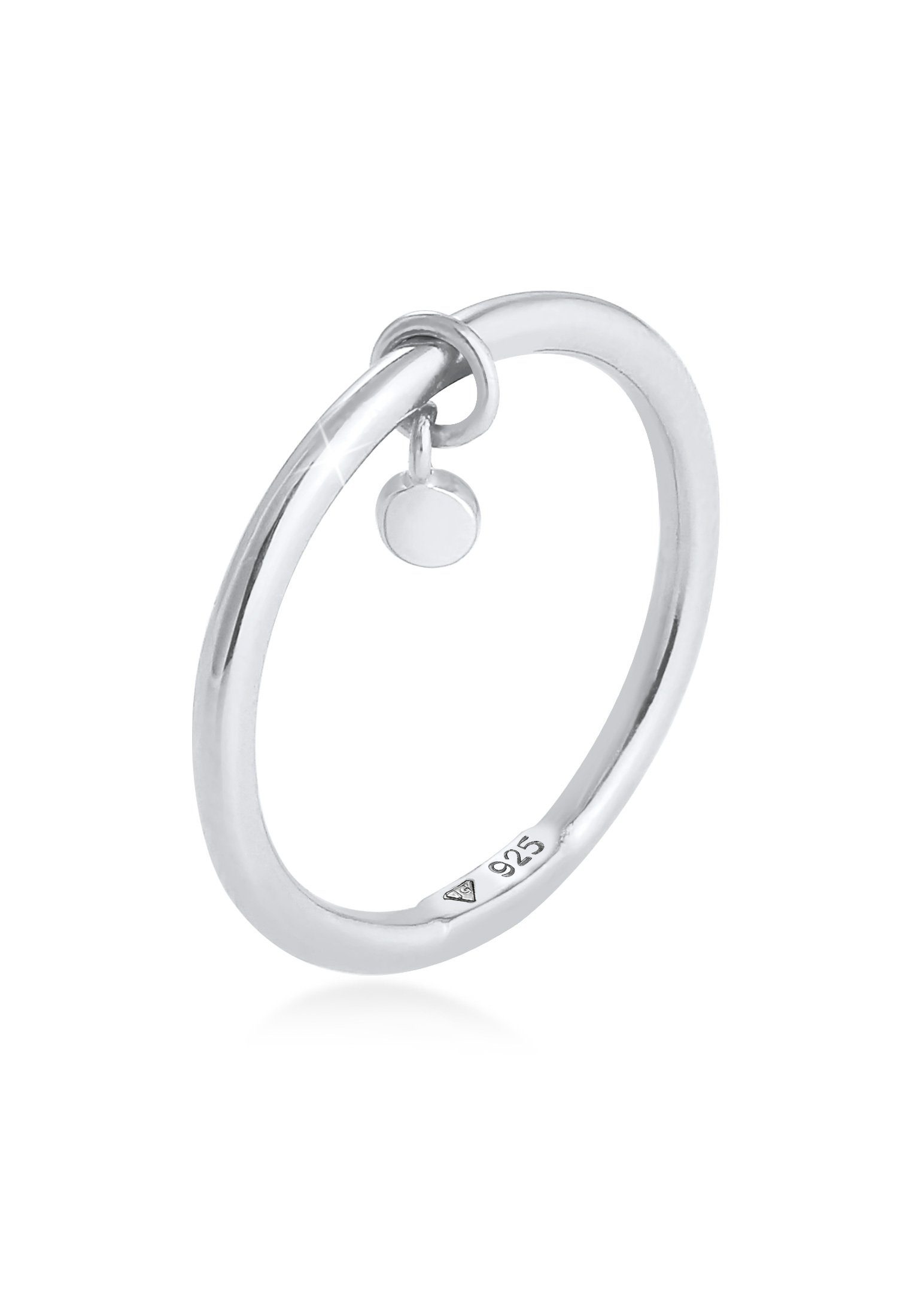 Elli Fingerring Bandring Stapelring Rund Plättchen günstig online kaufen