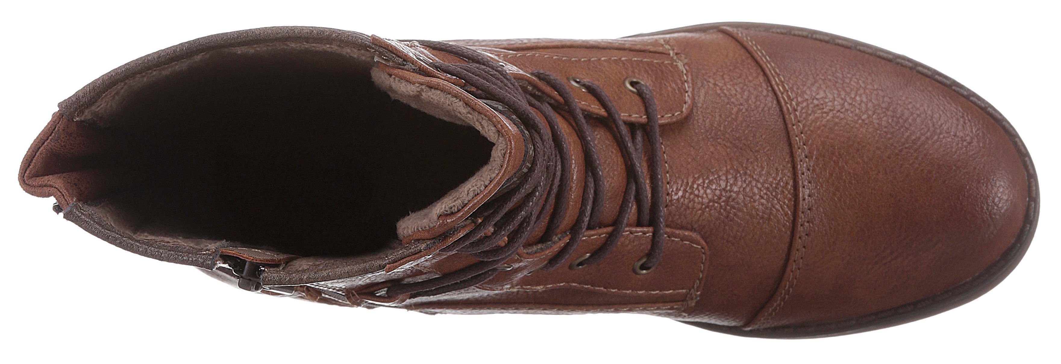 Mustang Shoes Schnürstiefelette mit schaftumspielender Schnürung