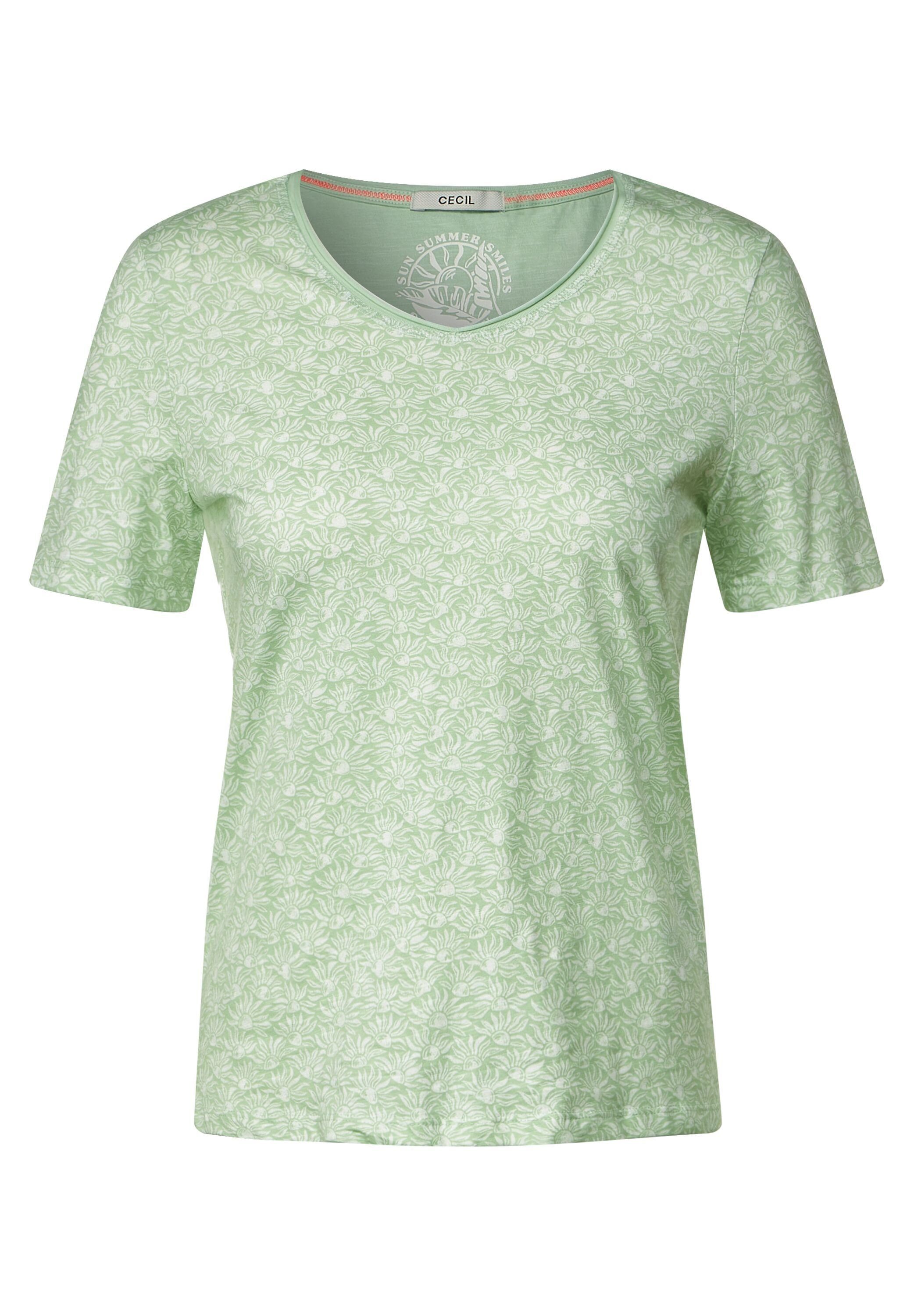 Cecil T-Shirt fresh salvia green | V-Shirts