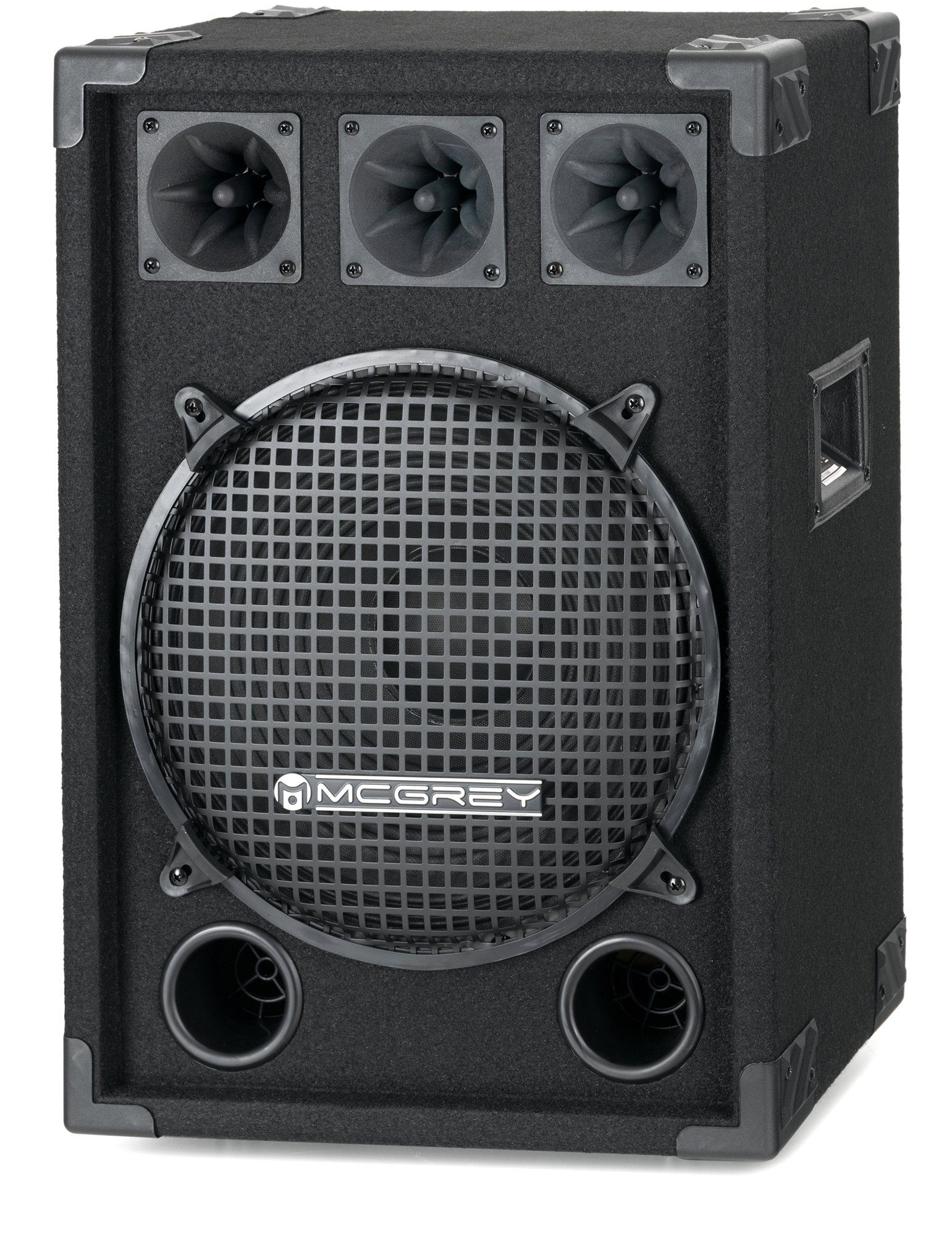 McGrey DJ-1222 DJ PA Box Party-Lautsprecher (N/A, 300 W, 30cm (12 zoll) Subwoofer 2-Wege System und drei Piezo-Hochtönern)