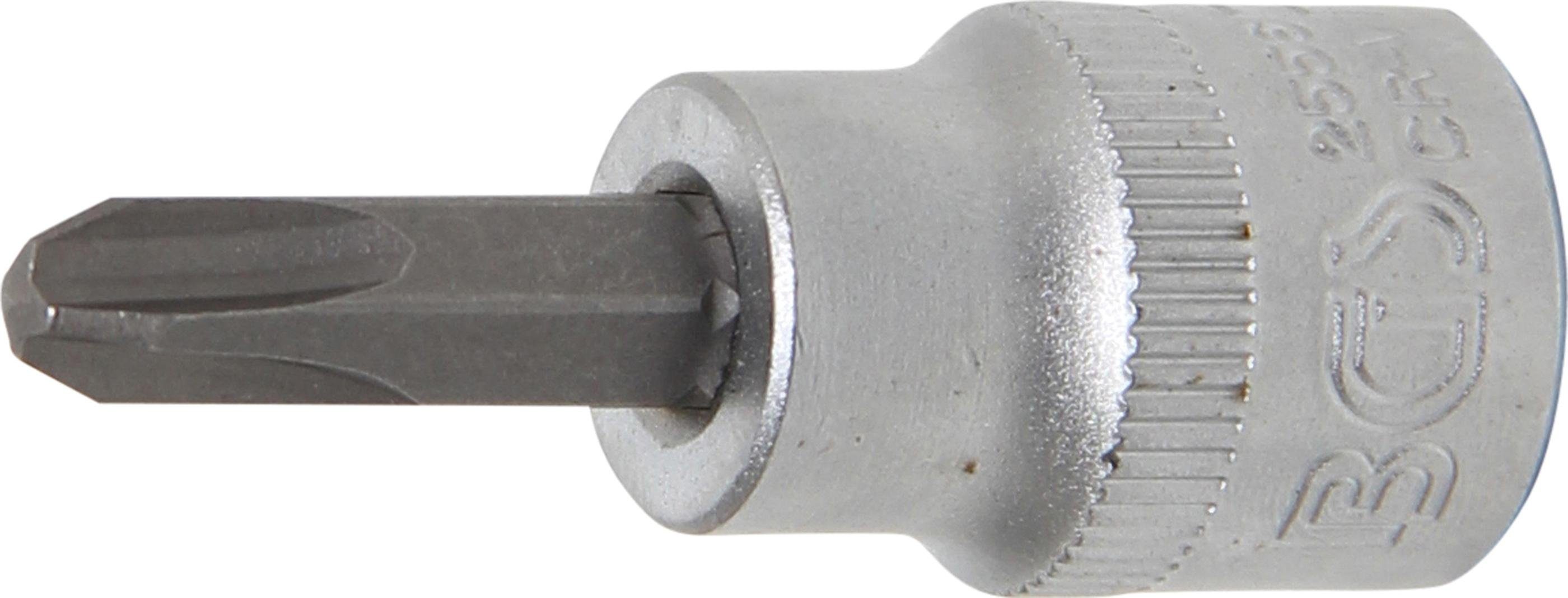 BGS technic Bit-Schraubendreher Bit-Einsatz, Antrieb Innenvierkant 10 mm (3/8), Kreuzschlitz PH3