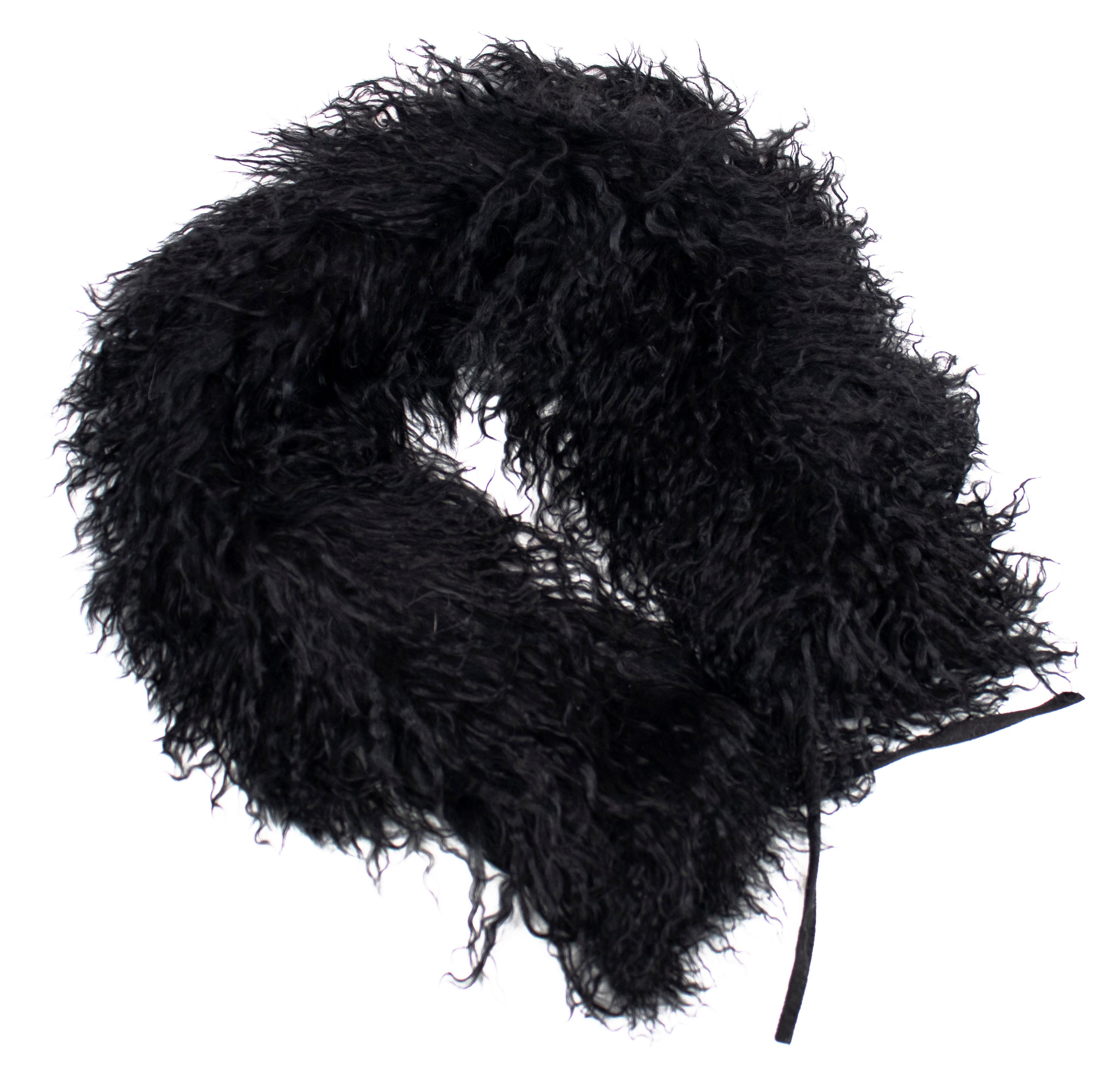 Reissner Lammfelle Schal Tibet Lammfell Kurz Schal BOA Kragen 75cm