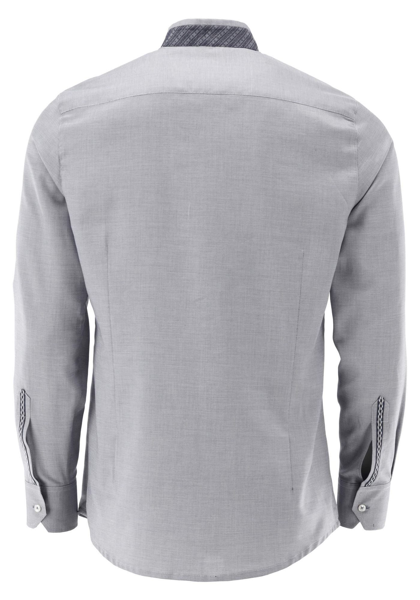 OS Trachten Trachtenhemd Spidan Slim Fit, 1/1-Arm, Stehkragen