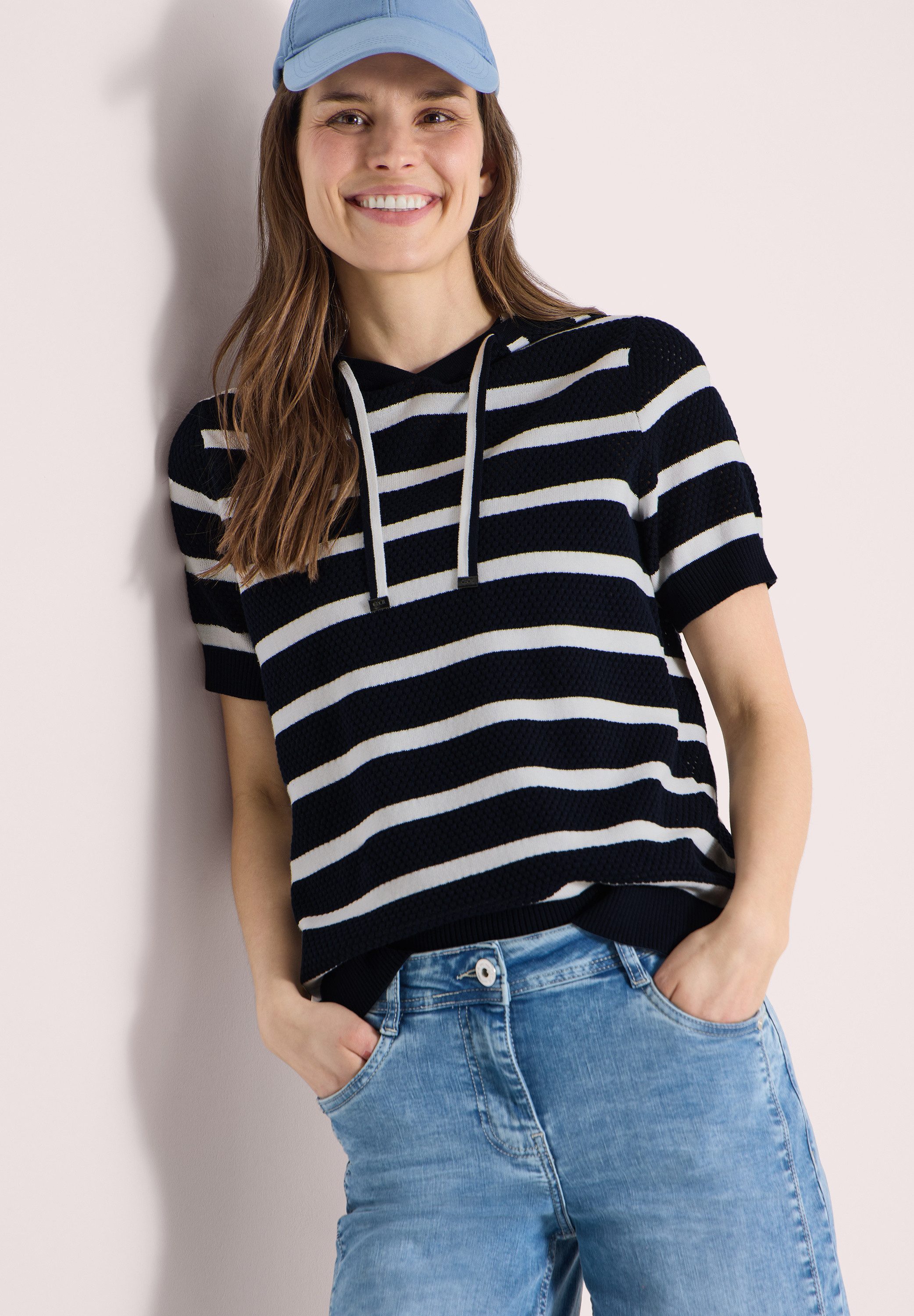 CECIL Kapuzenpullover aus reiner Baumwolle