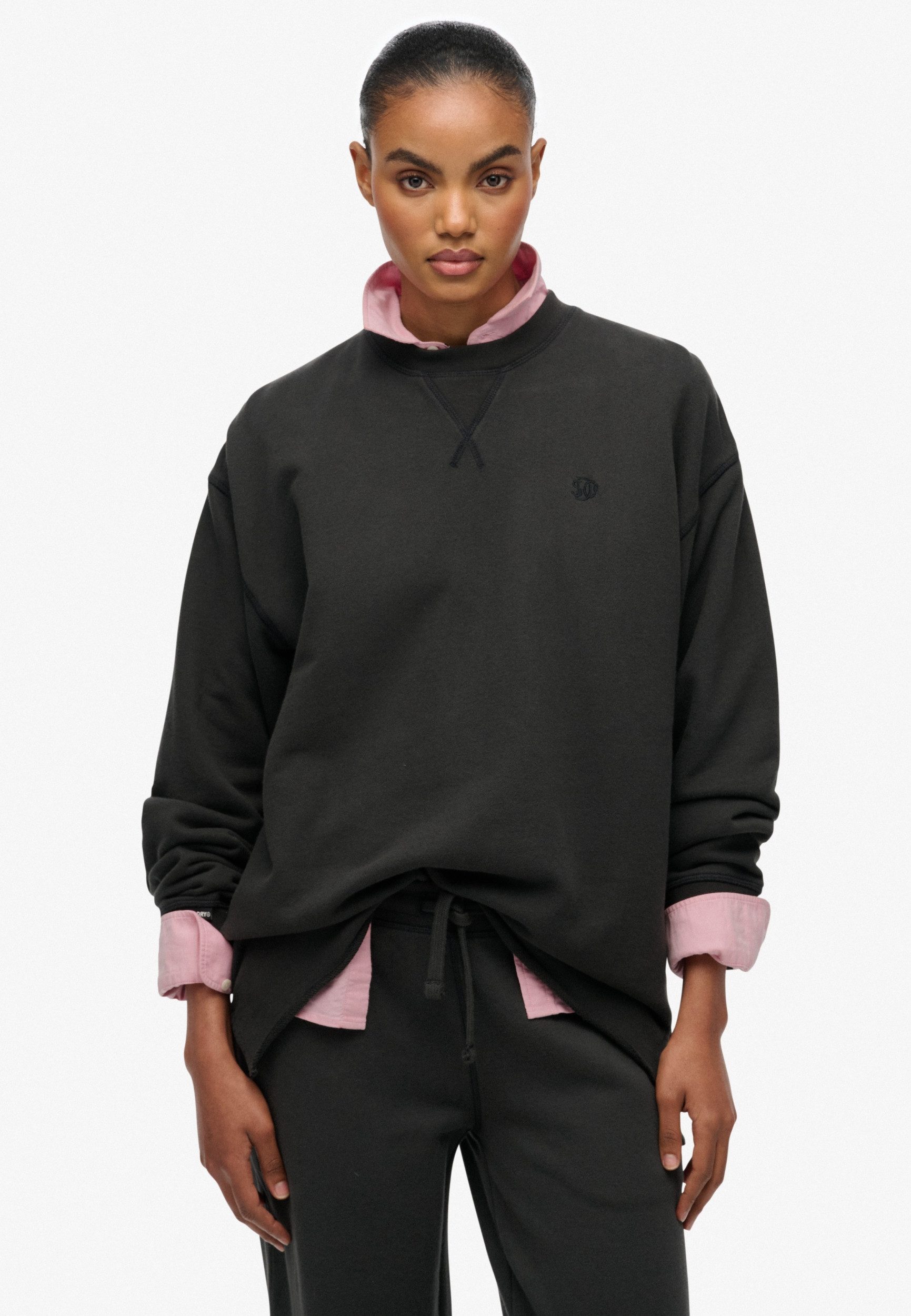 Superdry Sweatshirt Studios Crew Washed Black