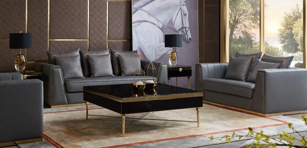 Xlmoebel 3-Sitzer Moderne Ledercouch in elegantem Design für stilvolle Wohnräume, Hergestellt in Europa