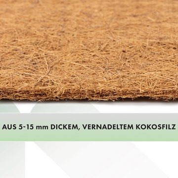 Kubus Winterschutzvlies Kokos Filzmatte, Kälteschutz für Pflanzen, Biologisch abbaubar, 1 x 1 m