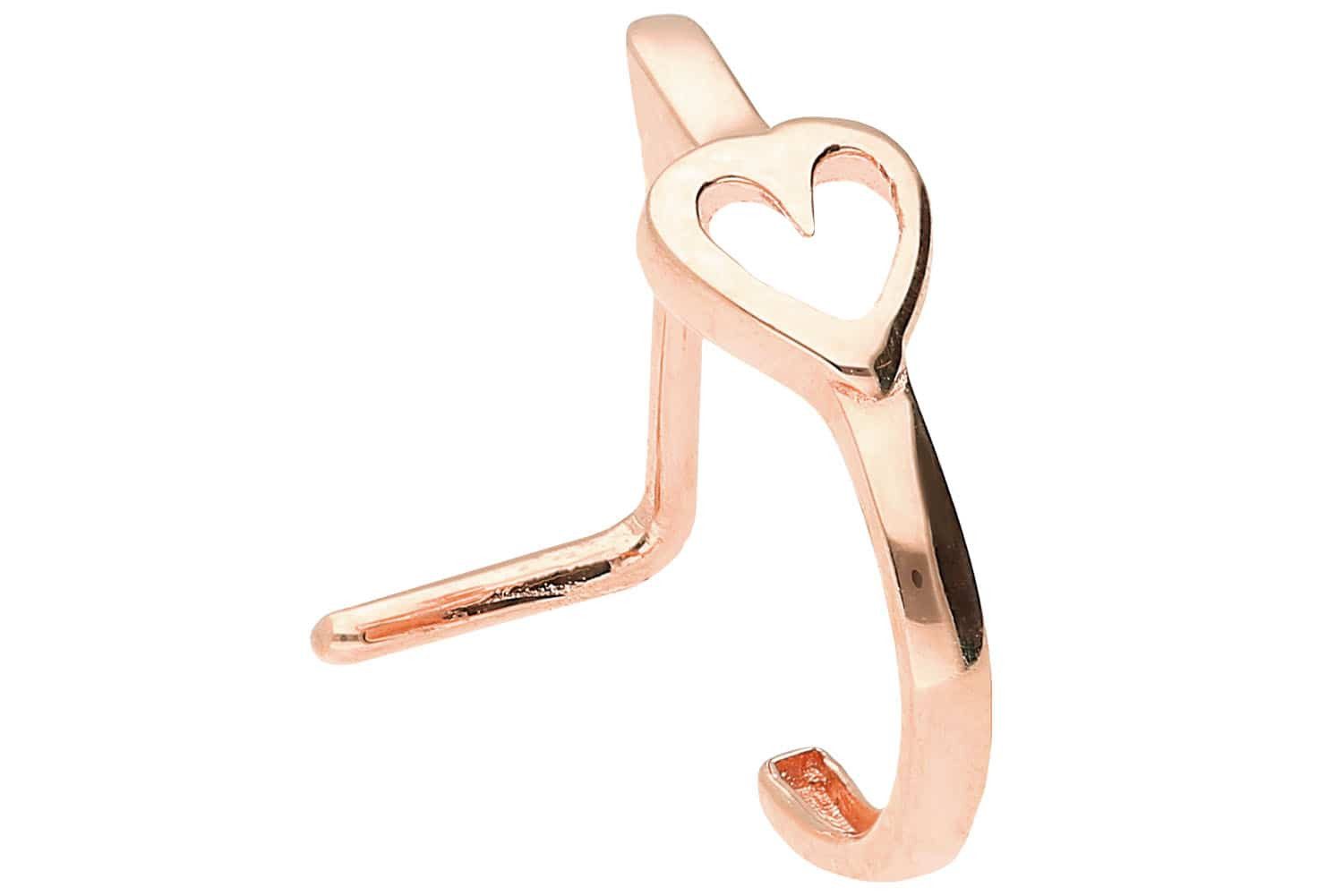 PIERCINGLINE Nasenpiercing Chirurgenstahl Nasenstecker HERZ (Nasenstecker, günstig online kaufen