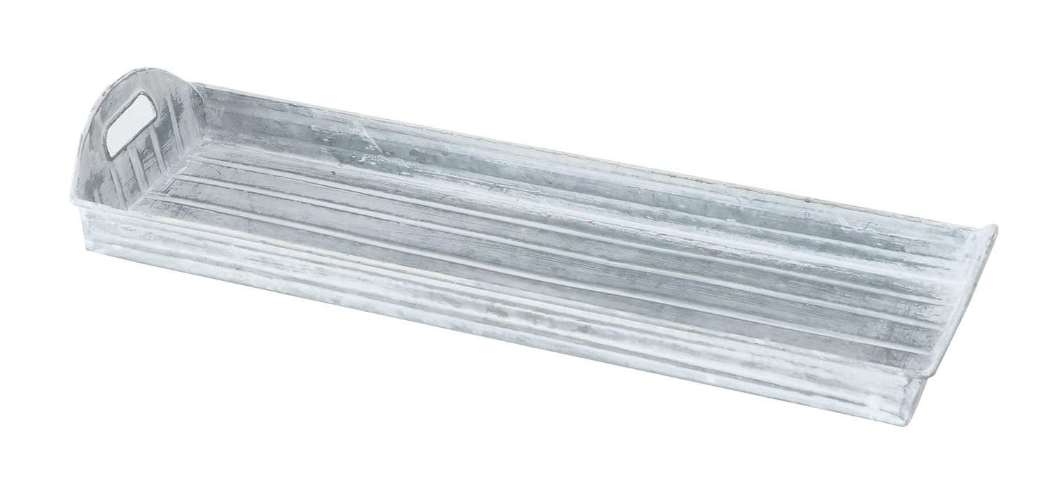 BOLTZE GRUPPE GmbH Tablett Tablett BANDO, Grau, Weiß, B 40 cm, Zink