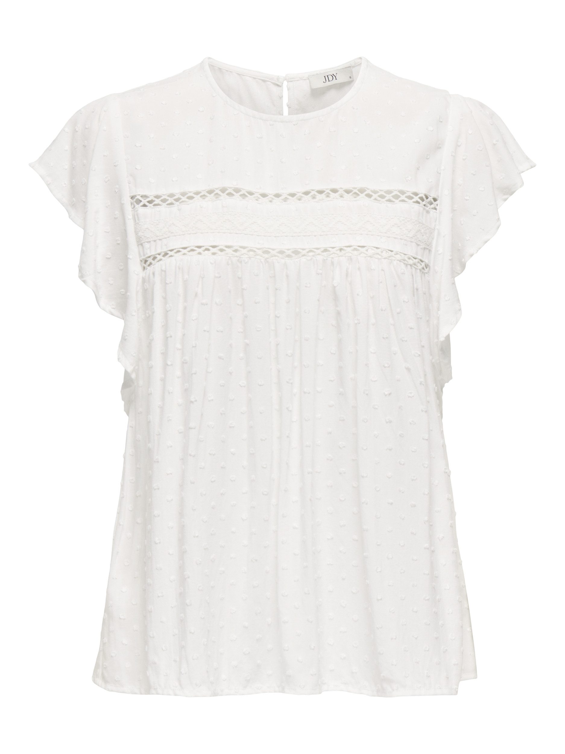 JDY Shirttop - feminines Top mit Rüschen und Spitzendetails