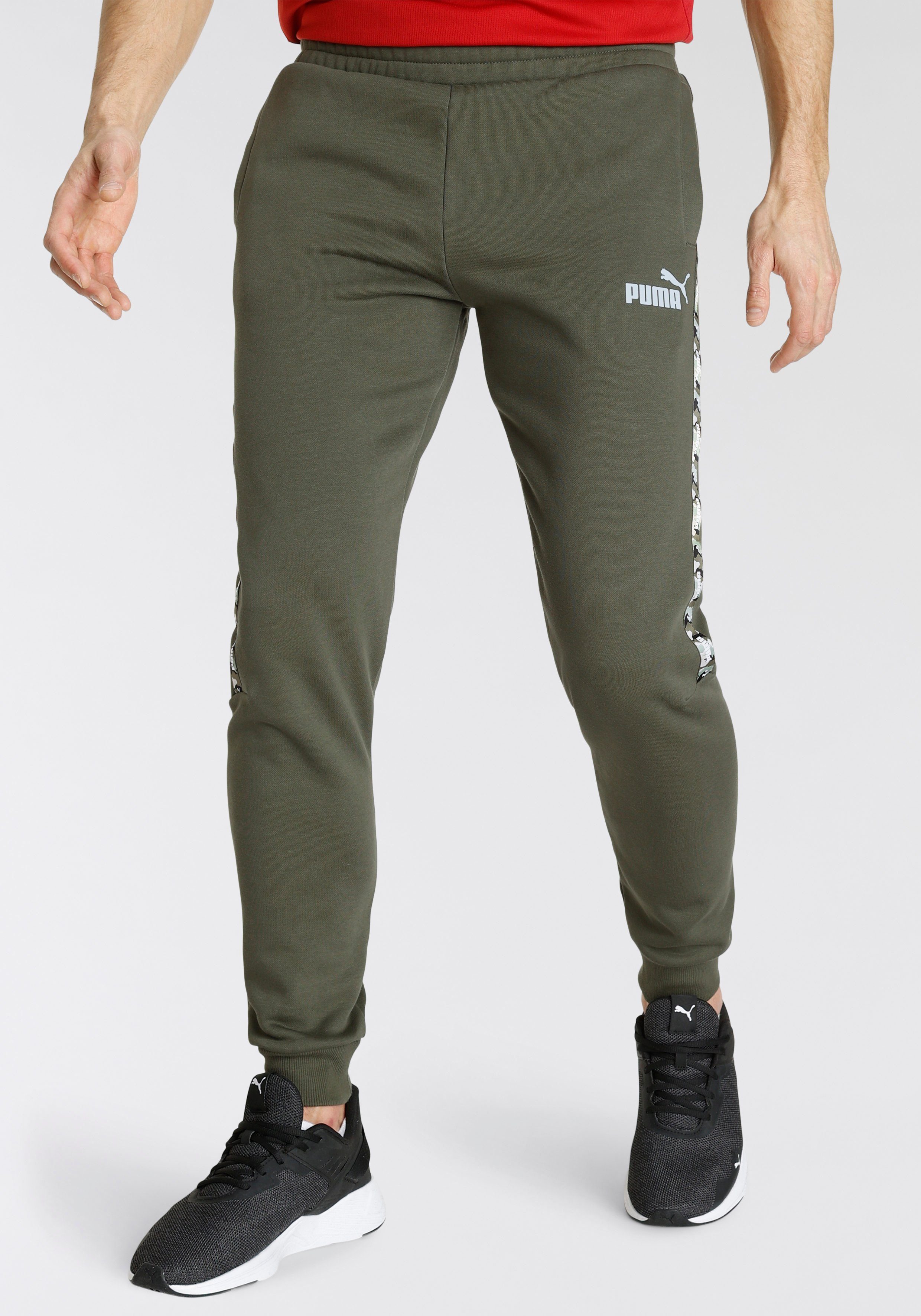 PUMA Jogginghose ESS TAPE CAMO Sweatpants FL cl khaki