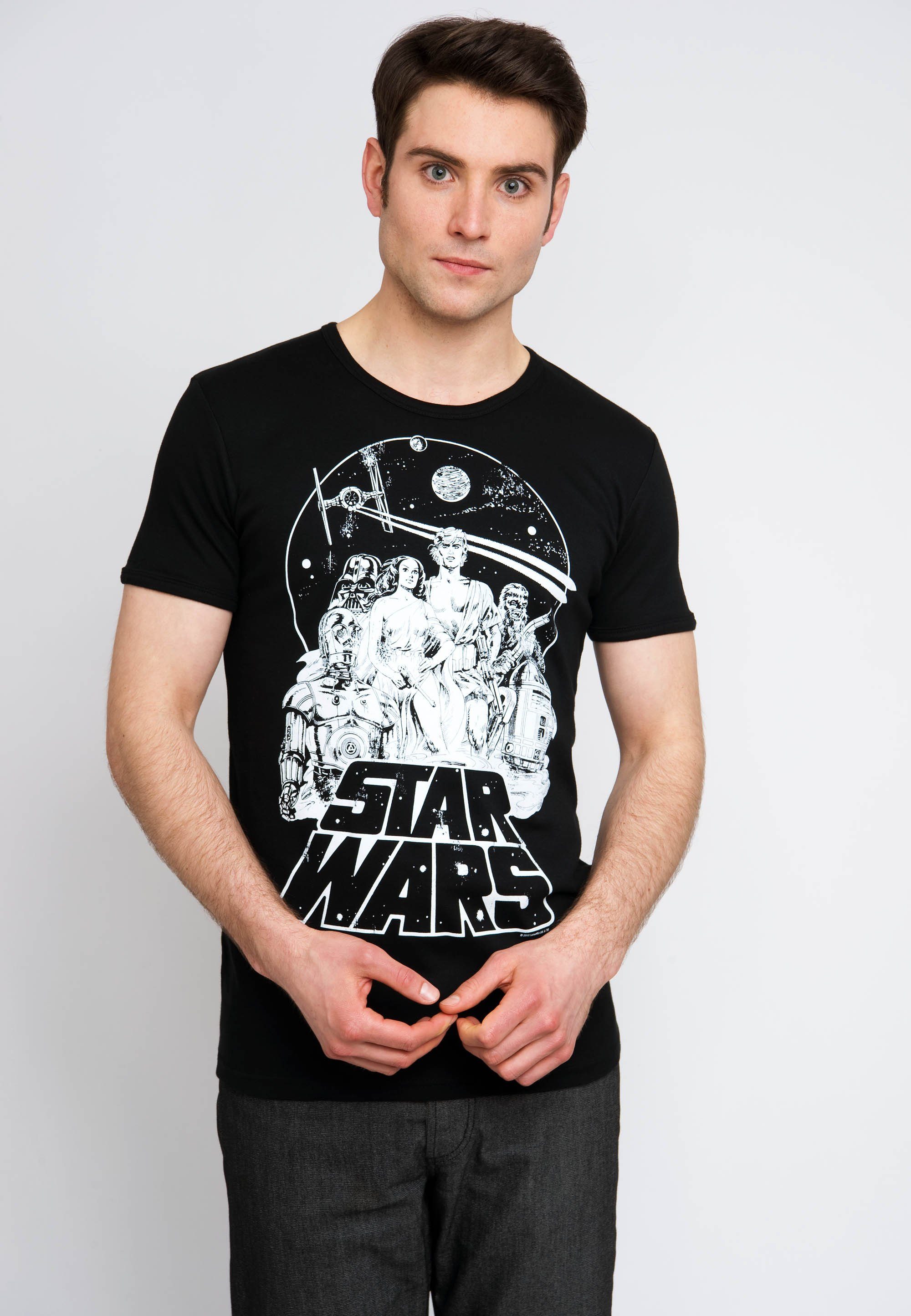 LOGOSHIRT Star Originaldesigns lizenzierten T-Shirt mit Wars-Helden