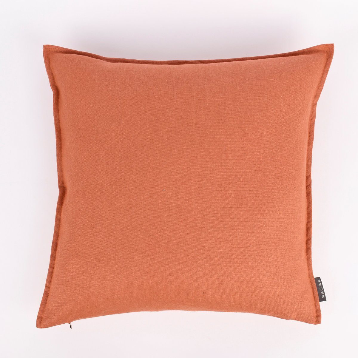 Magma Heimtex Dekokissen Magma Kissenhülle Leinen LION einfarbig terracotta 40x40cm