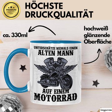 Trendation Tasse Motorradfahrer Geschenk Tasse Kaffee-Becher Motorrad Spruch Unterschät