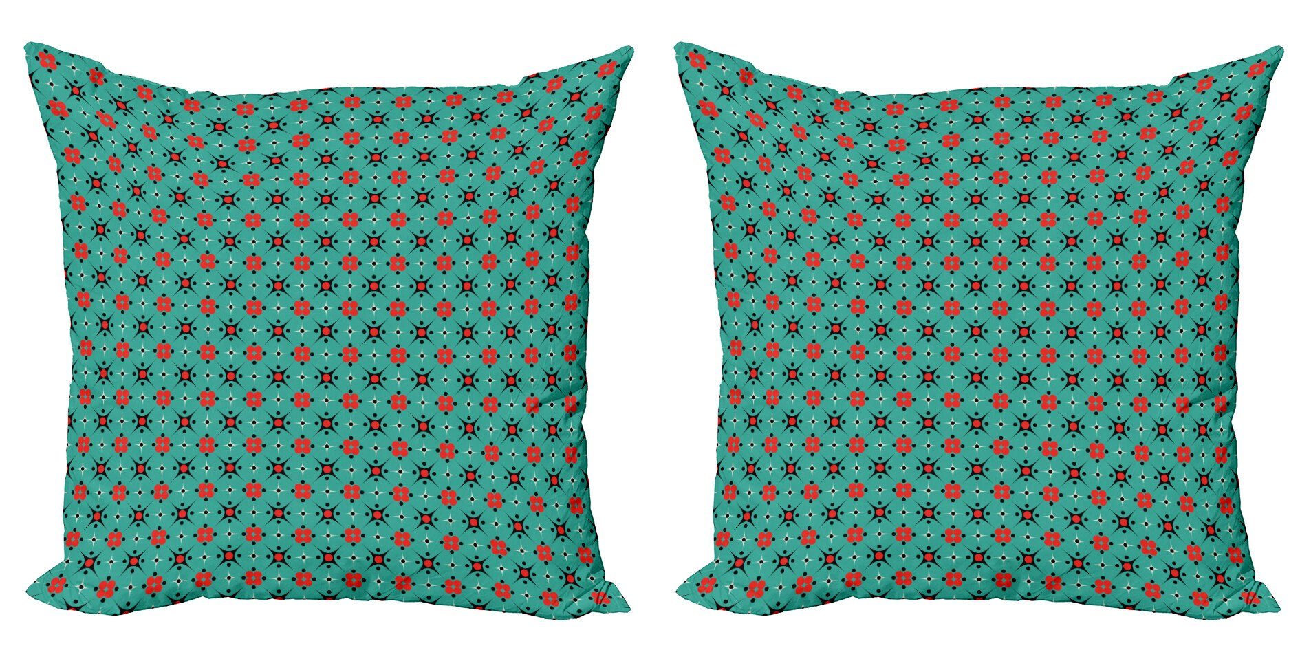 Kissenbezüge Modern Accent Doppelseitiger Digitaldruck, Abakuhaus (2 Stück), Abstrakt Geometrische Retro-Motive