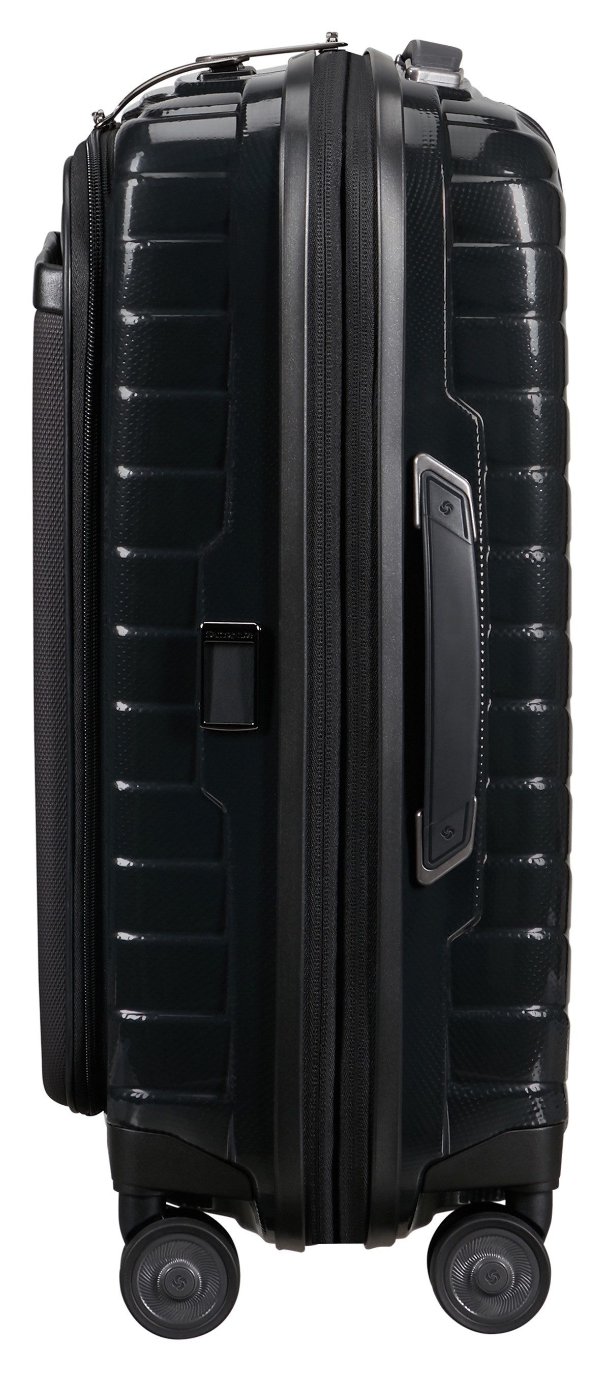 Samsonite Hartschalen-Trolley PROXIS 55 EXP easy access, 4 Rollen, Handgepäck Hartschalenkoffer Volumenerweiterung Laptopfach