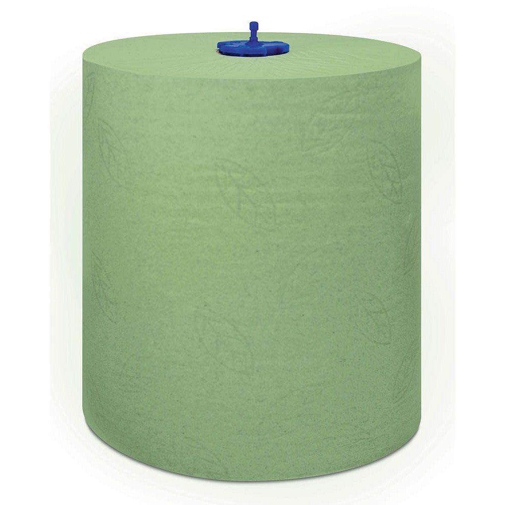 TORK Papierhandtuch 6 Rollen Papierhandtuch Matic Advanced 2-lagig - grün, 2-lagig, Nassfest, Lorbeerblatt-Design